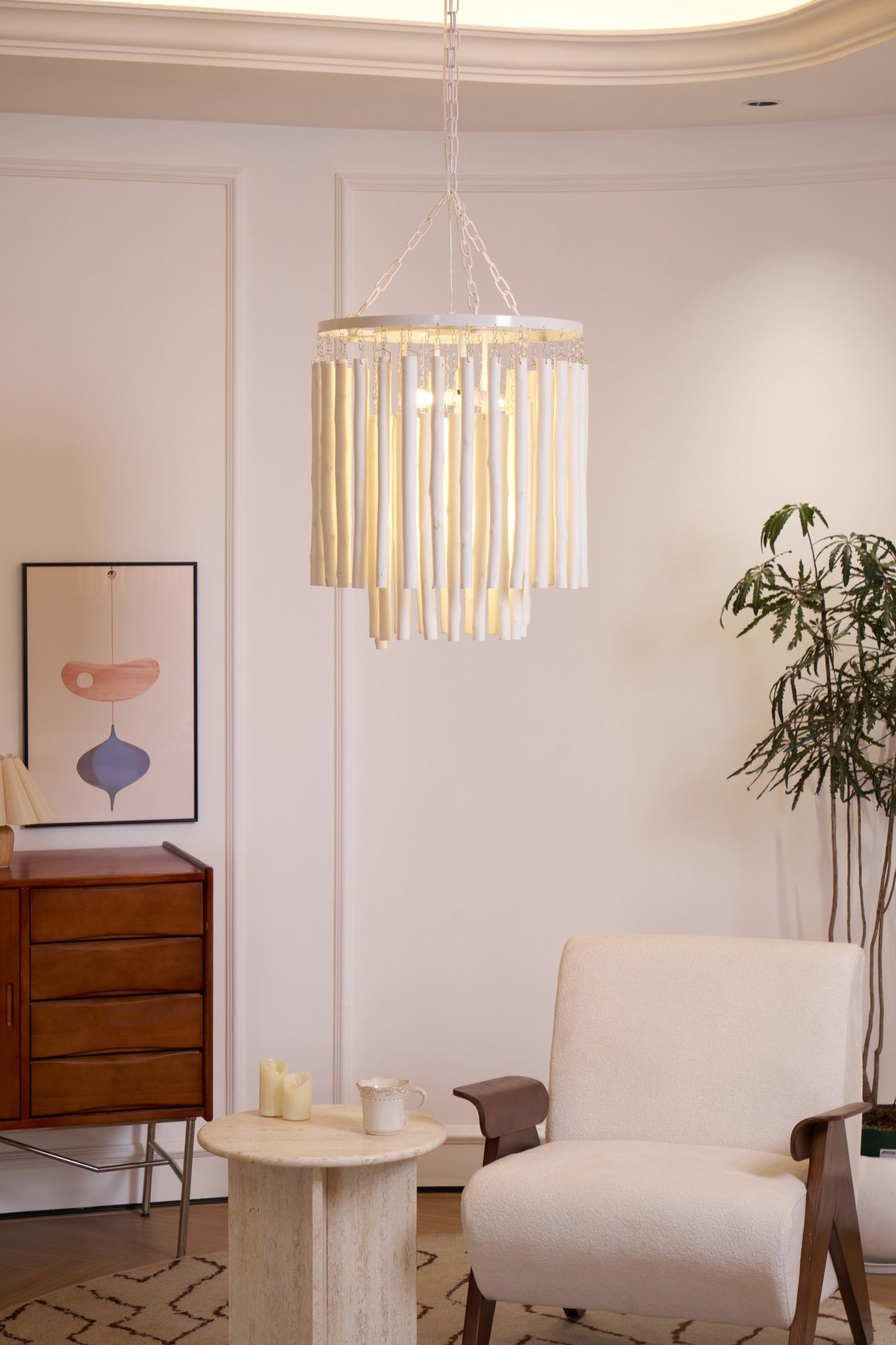 Nyphaiel Lustre en Bois Luxe Postmoderne