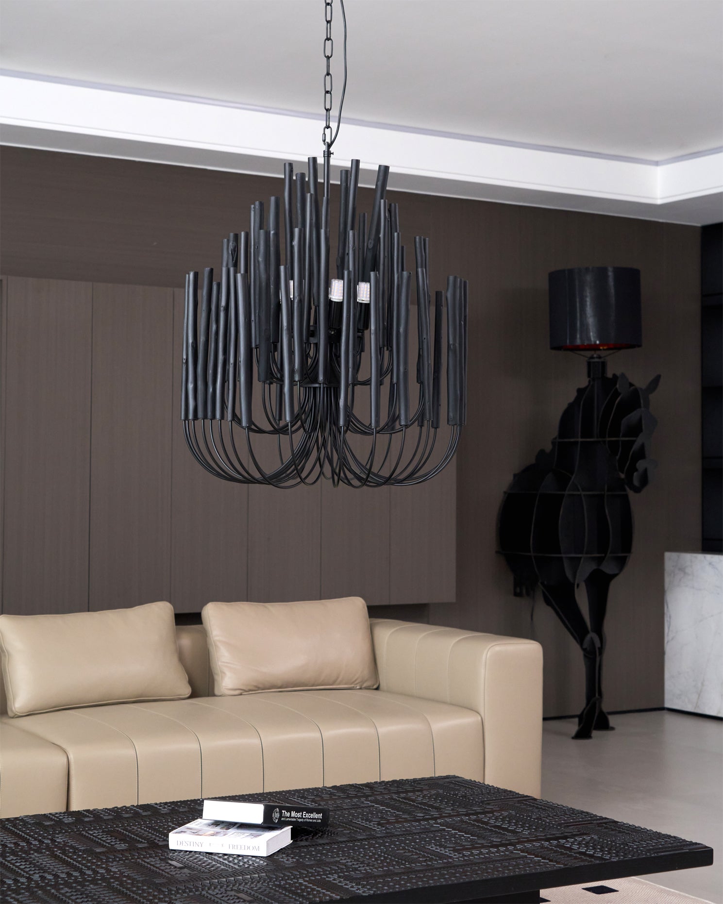 Nyphaiel Lustre en Bois Luxe Postmoderne