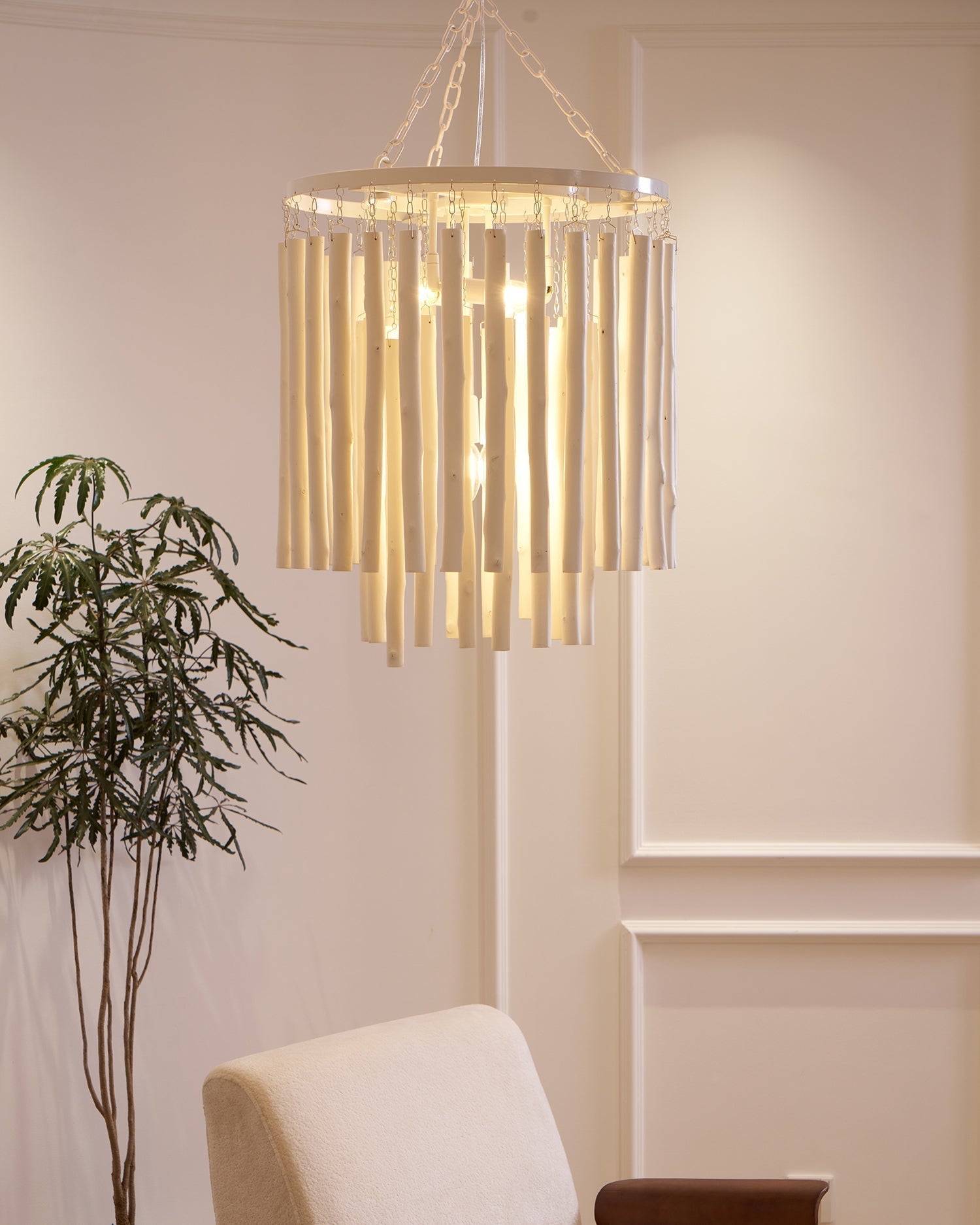 Nyphaiel Lustre en Bois Luxe Postmoderne