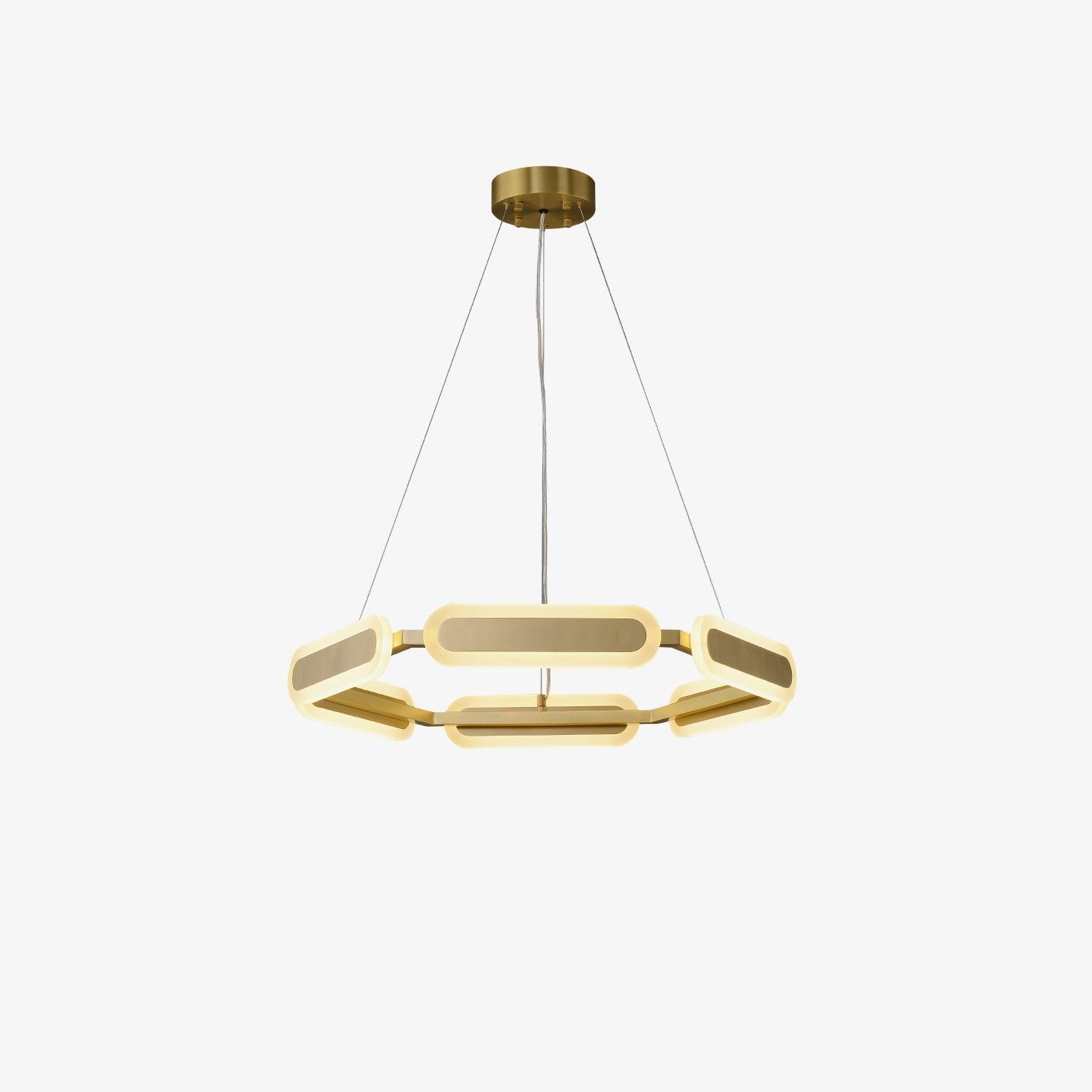 Lustra Lustre Anneau Géométrique en Laiton