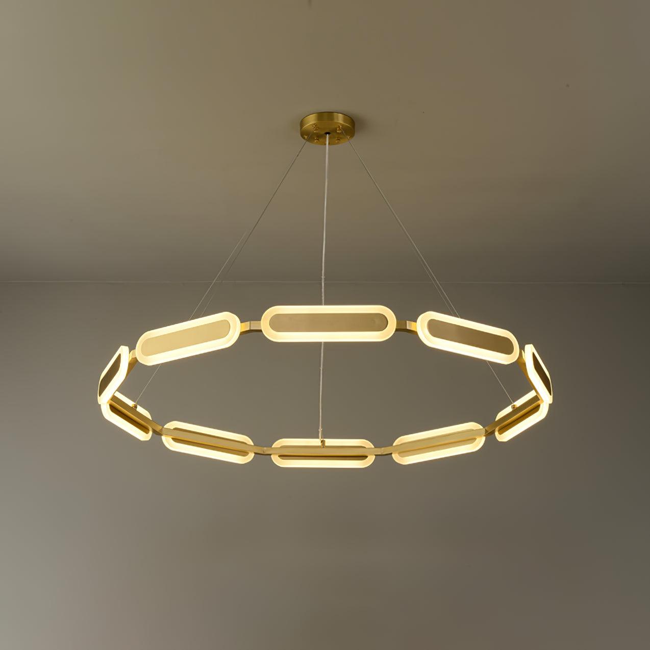 Lustra Lustre Anneau Géométrique en Laiton