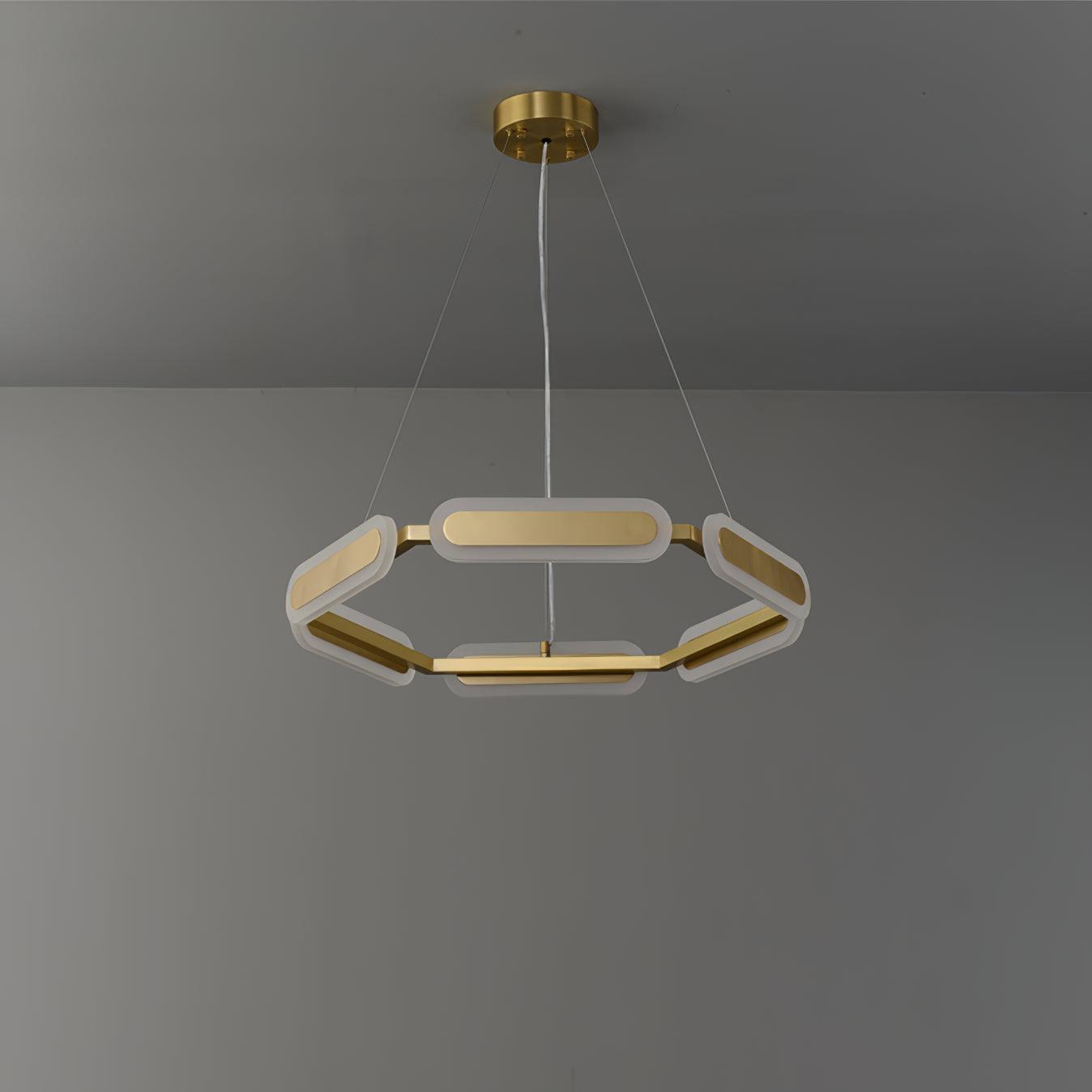 Lustra Lustre Anneau Géométrique en Laiton