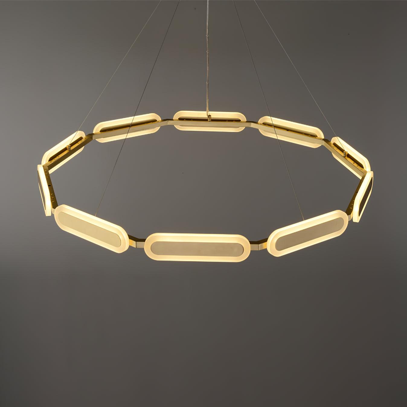 Lustra Lustre Anneau Géométrique en Laiton
