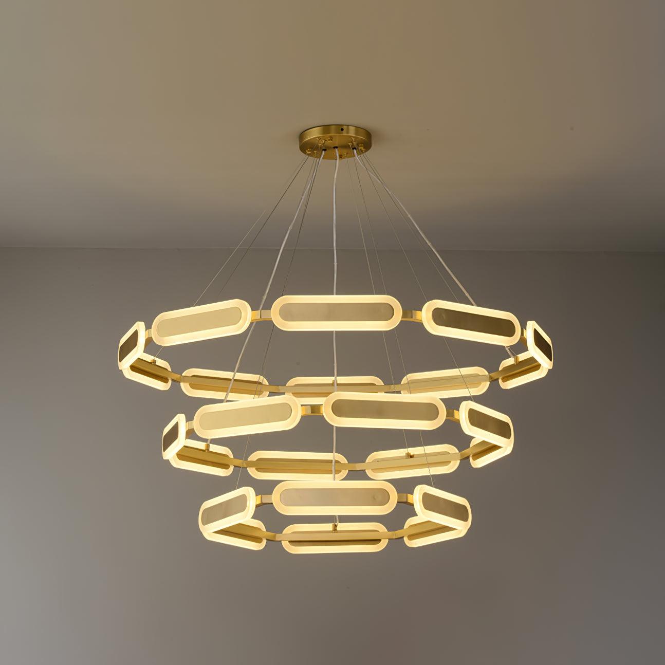 Lustra Lustre Anneau Géométrique en Laiton