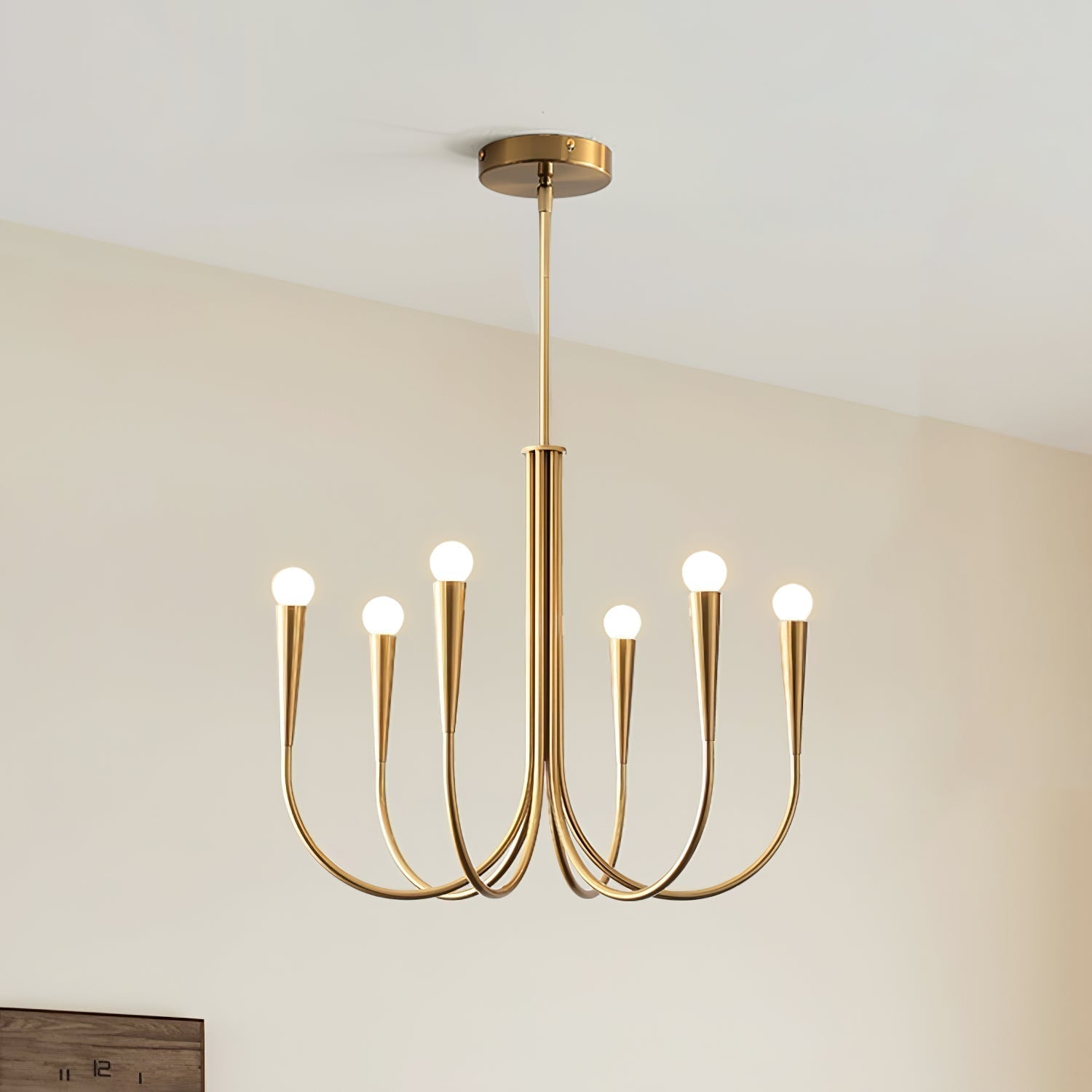 Lustra Lustre Bras Swoop Laiton Minimaliste