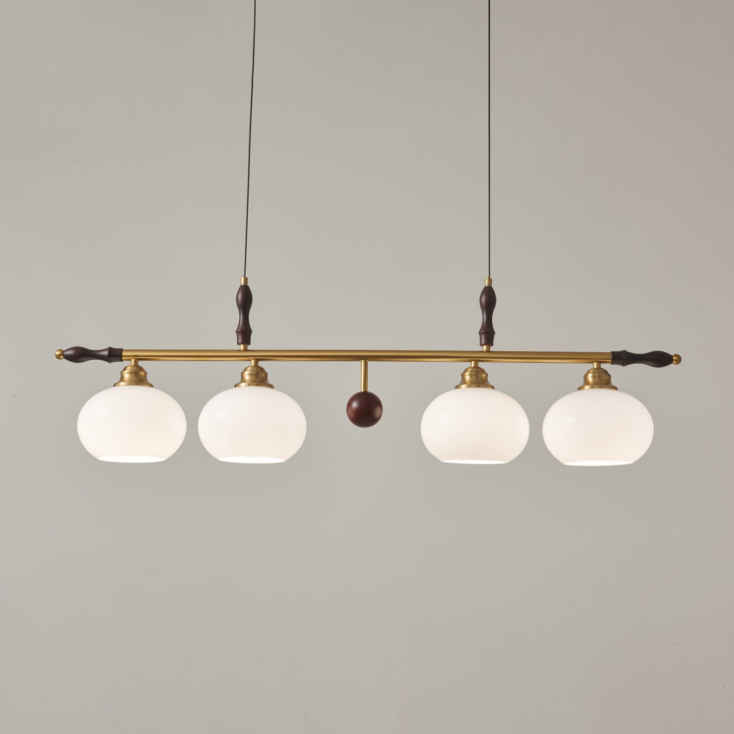 Sylvara Suspension en Bois et Verre Premium