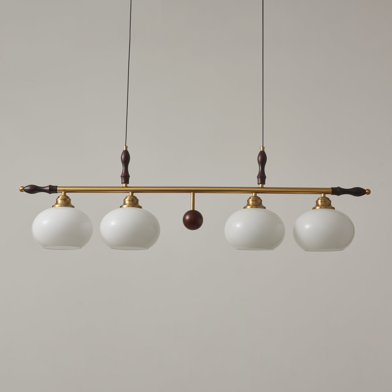 Sylvara Suspension en Bois et Verre Premium