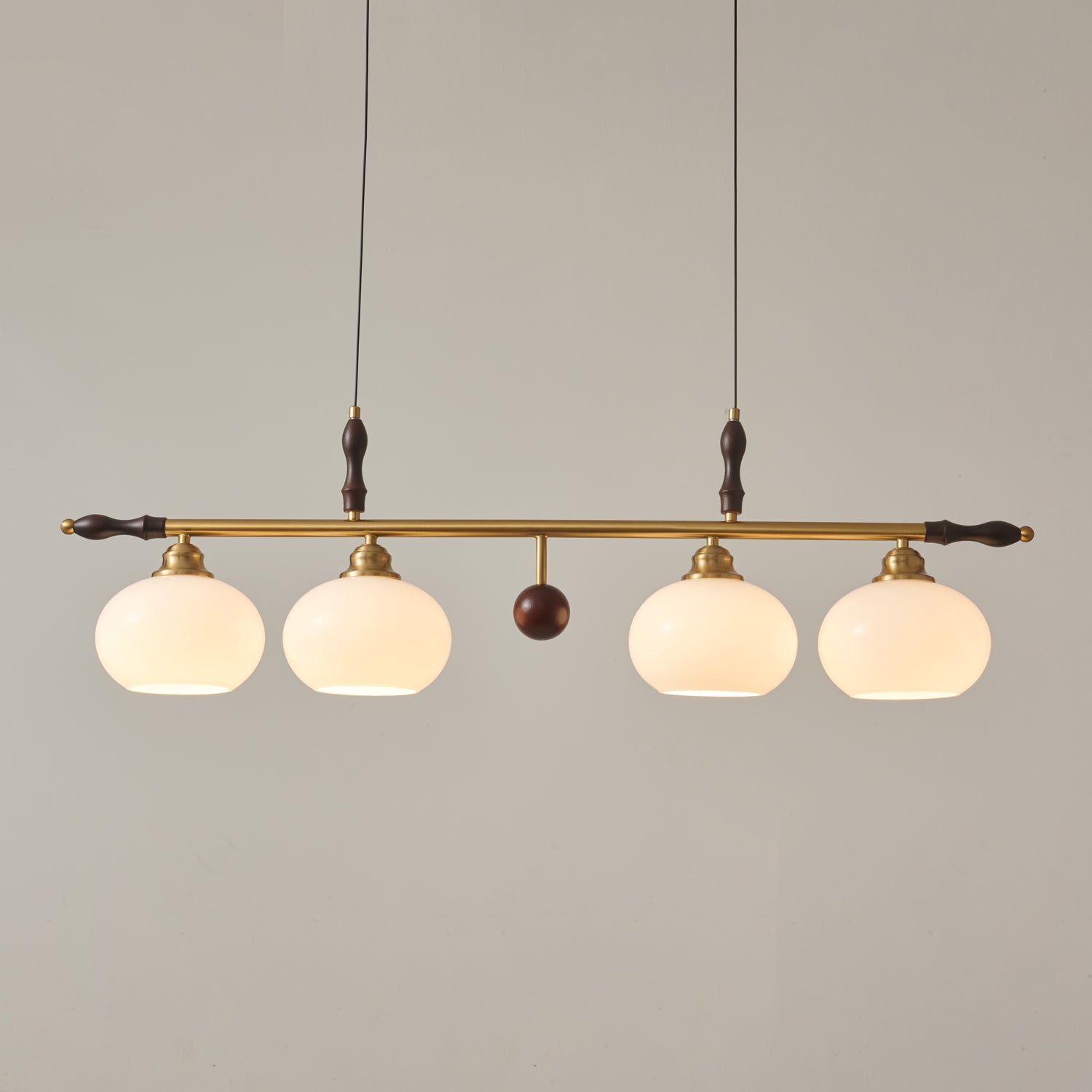 Sylvara Suspension en Bois et Verre Premium
