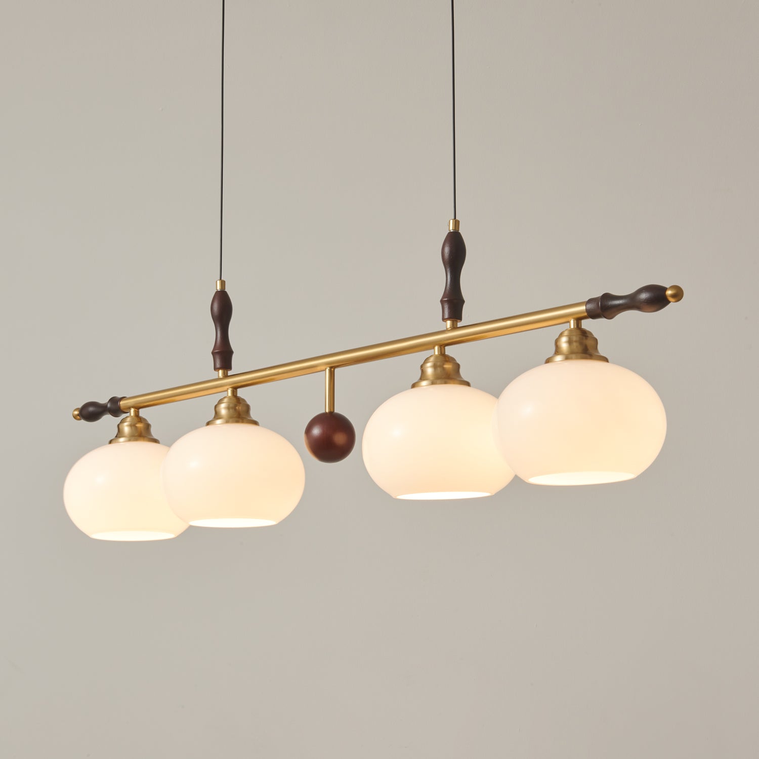Sylvara Suspension en Bois et Verre Premium