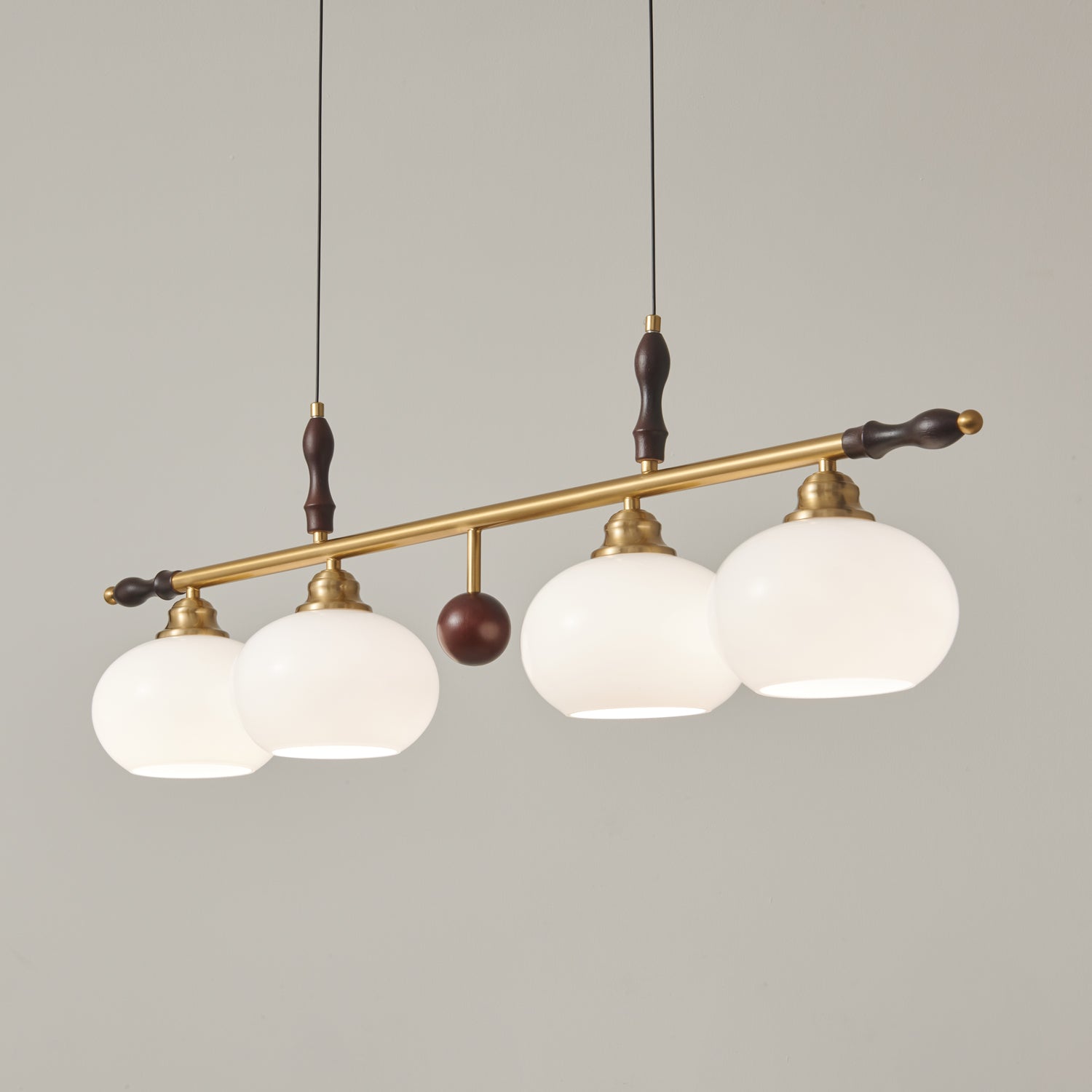 Sylvara Suspension en Bois et Verre Premium