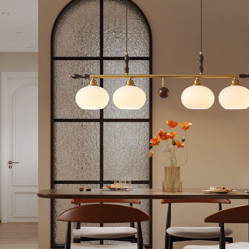 Sylvara Suspension en Bois et Verre Premium