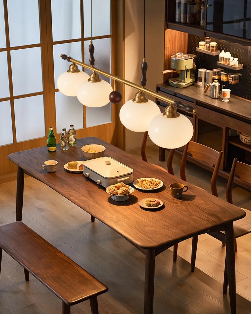 Sylvara Suspension en Bois et Verre Premium