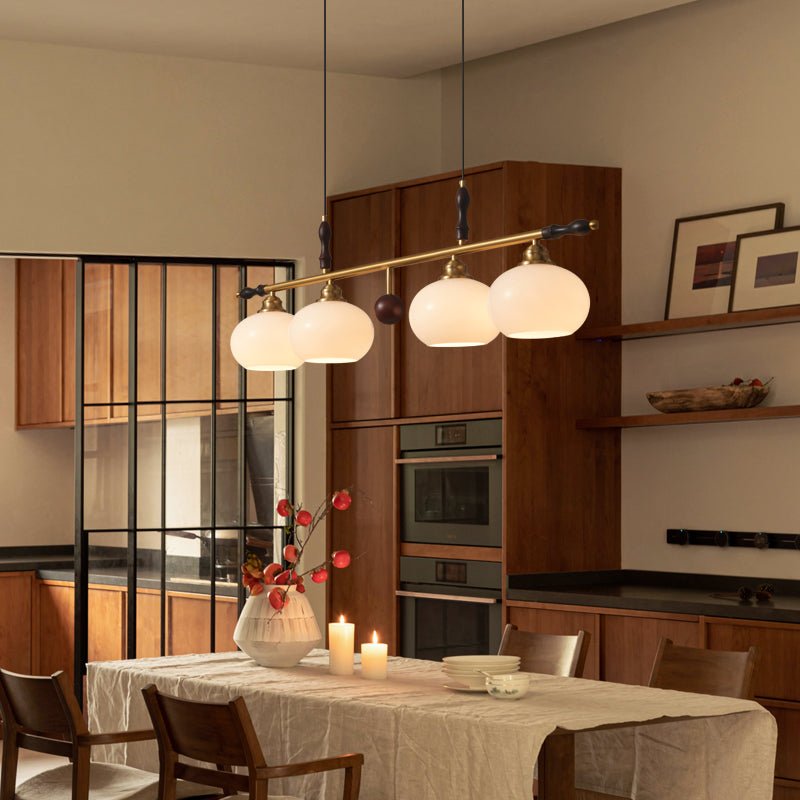 Sylvara Suspension en Bois et Verre Premium