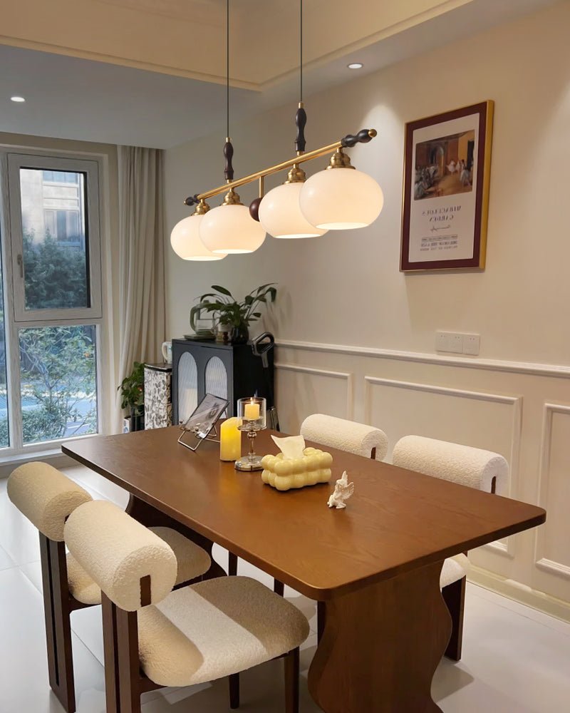 Sylvara Suspension en Bois et Verre Premium
