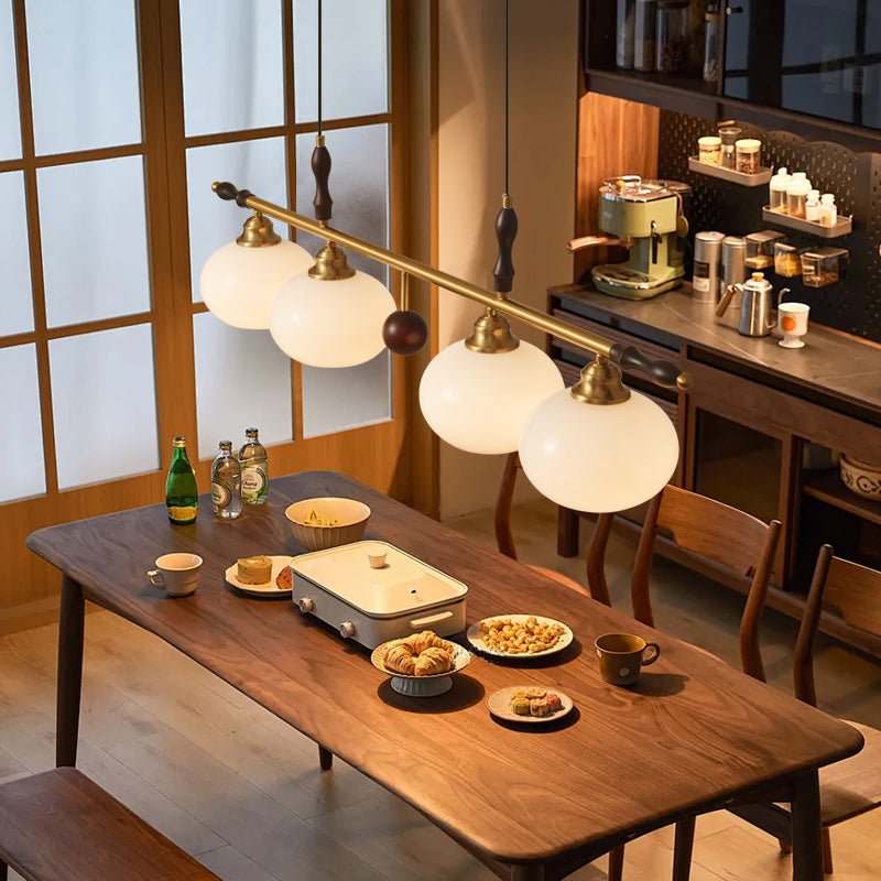 Sylvara Suspension en Bois et Verre Premium