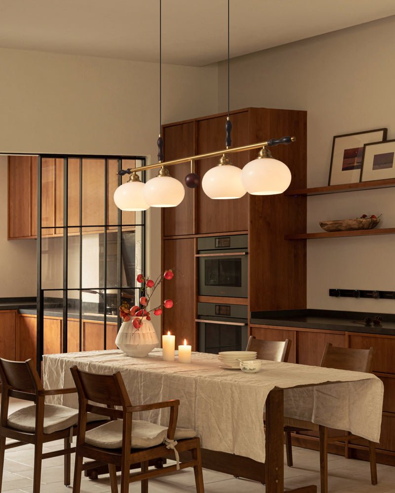 Sylvara Suspension en Bois et Verre Premium