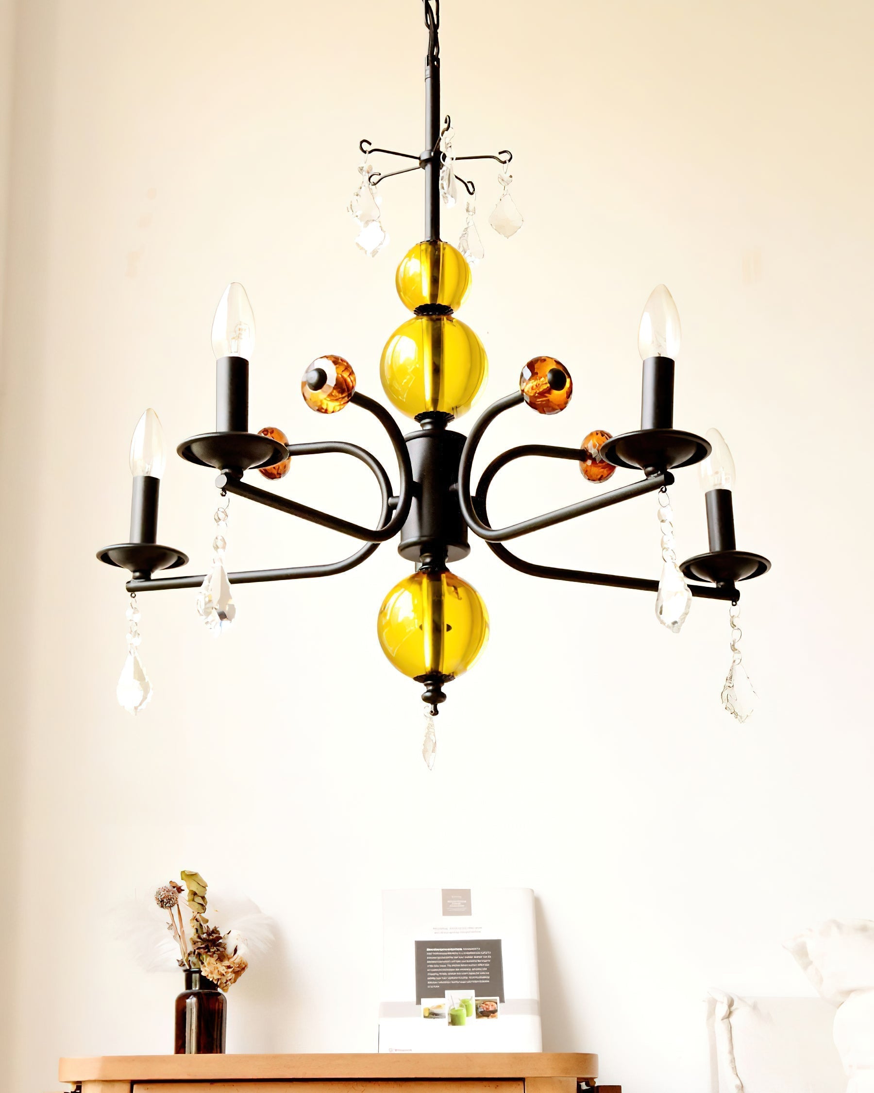 Candelabra Lustre Vintage en Métal