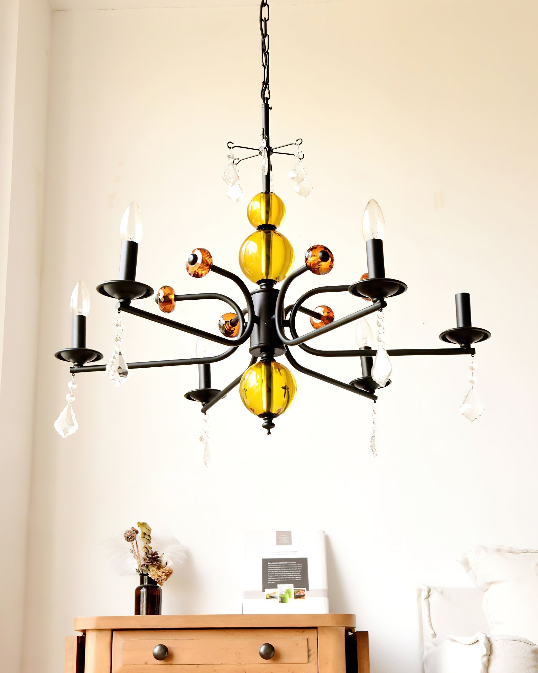 Candelabra Lustre Vintage en Métal