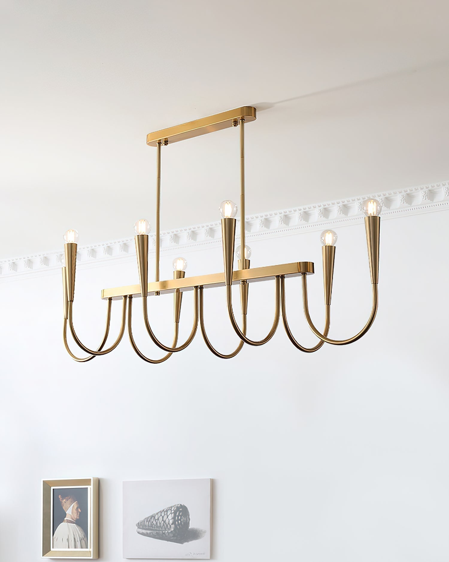 Lustra Lustre Or Symphonie Courbée Élégante