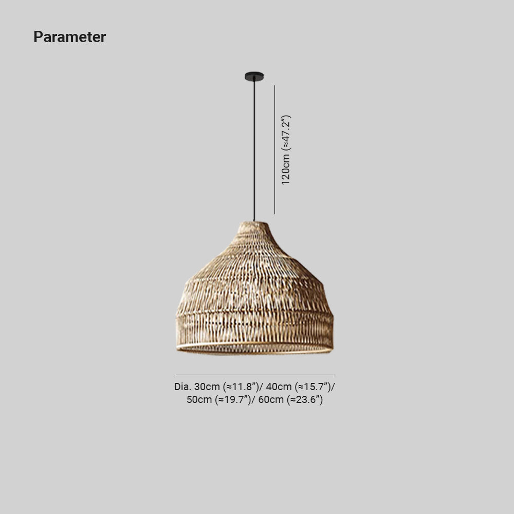 Ritta Suspension Luminaire Style Ancien Rotin Chambre à Coucher