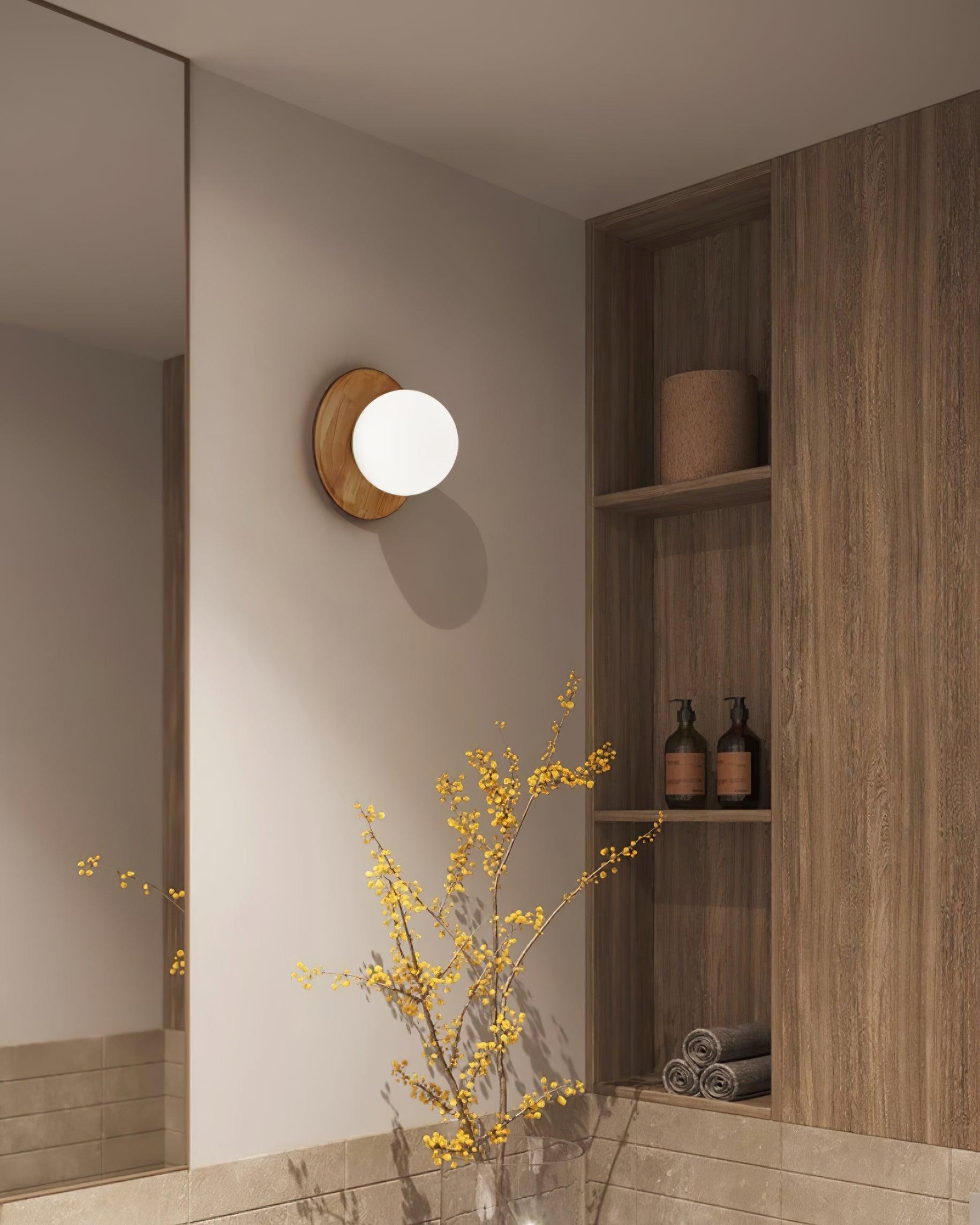 Aetherin Applique murale avec cadre en bois, style minimaliste