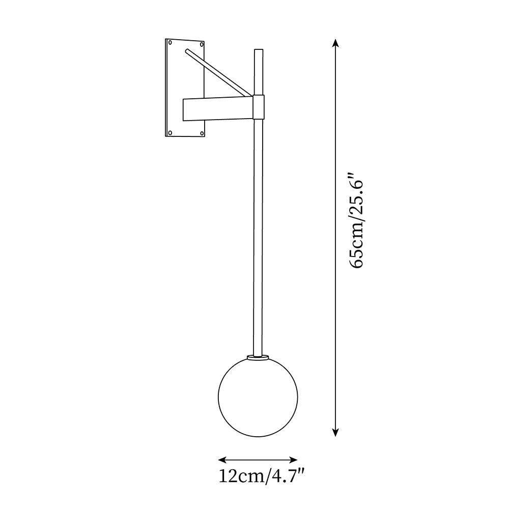 Luna Applique Murale Minimaliste en Verre
