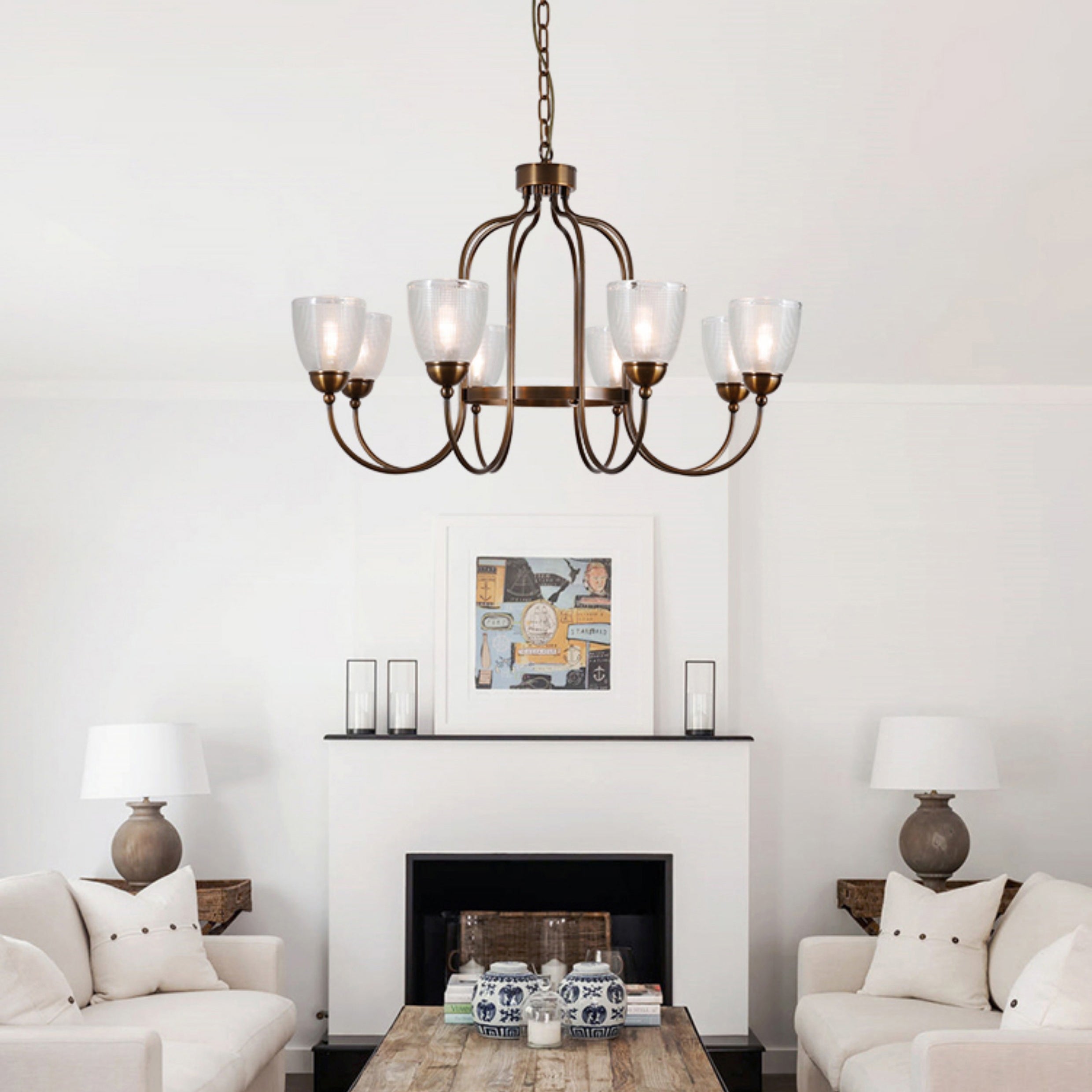 Caraeara Postmodern Luxe Verre Lustre