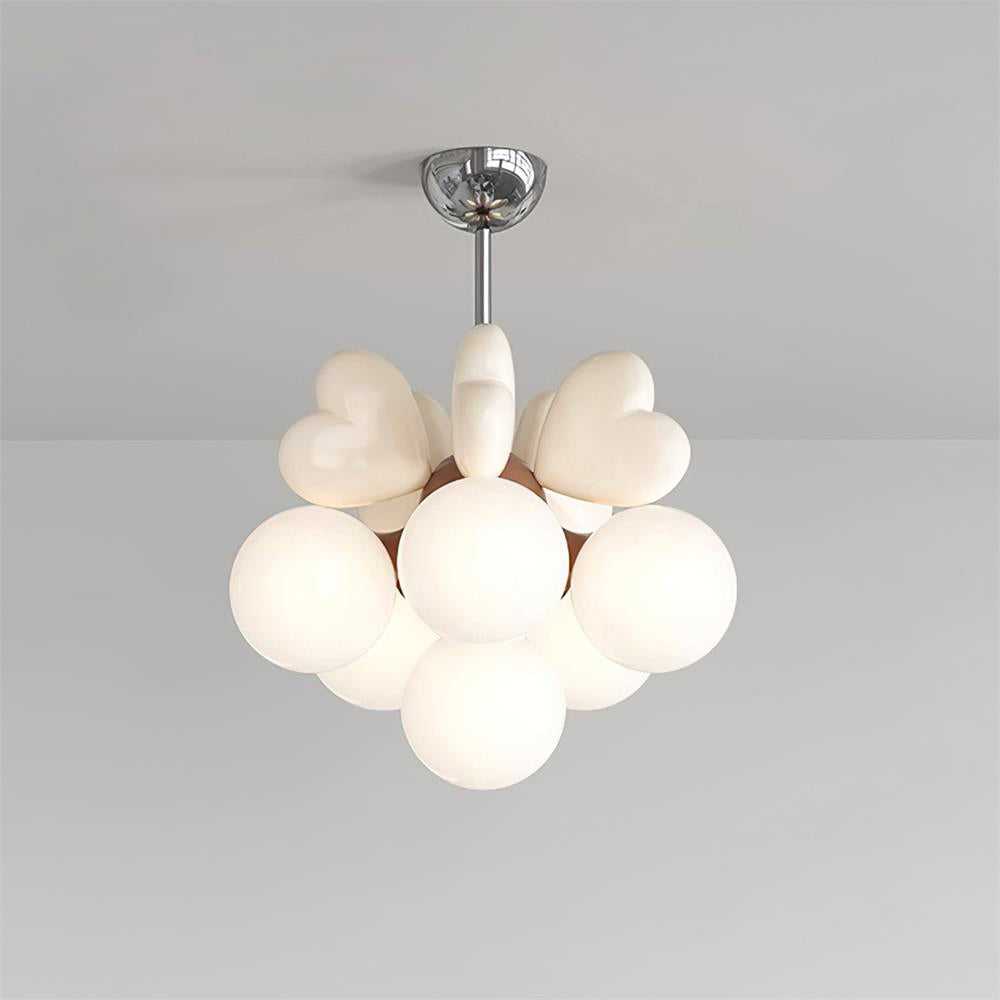 Lustre Cœur Accents Globe Nuances Espiègle Moderne