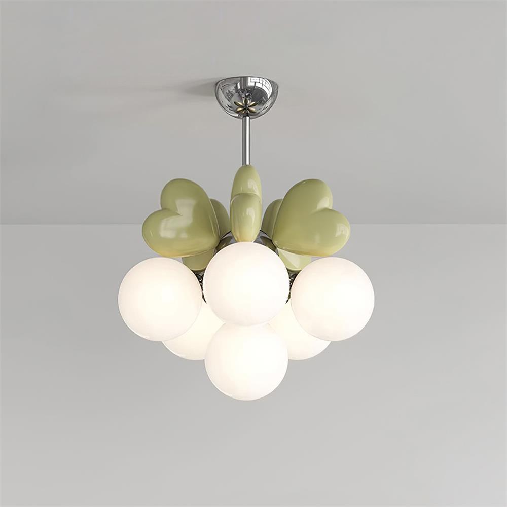 Lustre Cœur Accents Globe Nuances Espiègle Moderne