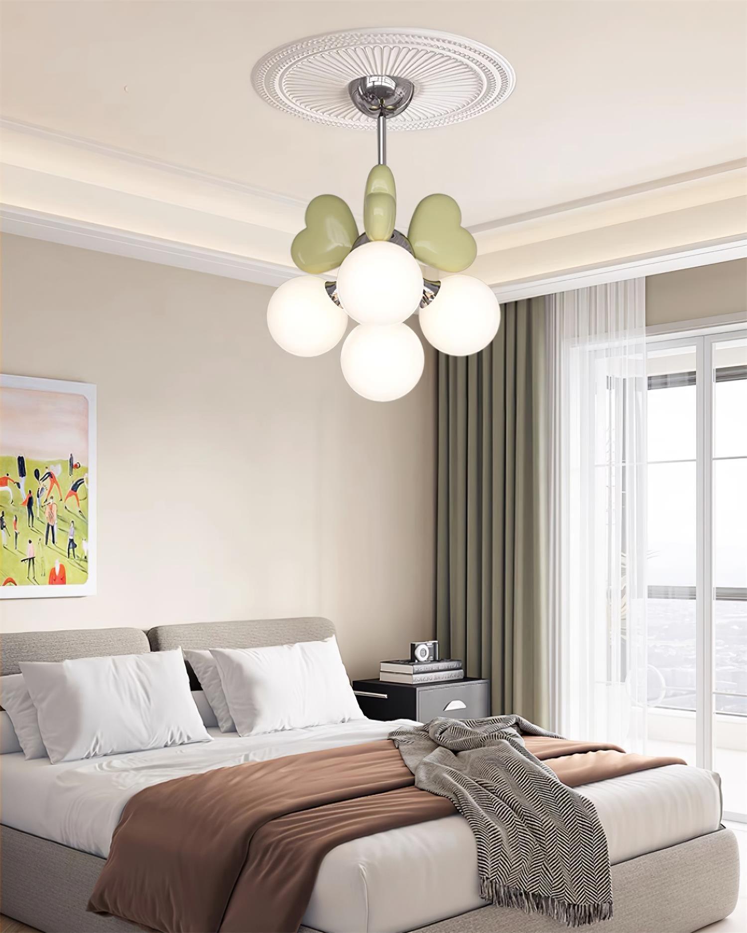 Lustre Cœur Accents Globe Nuances Espiègle Moderne
