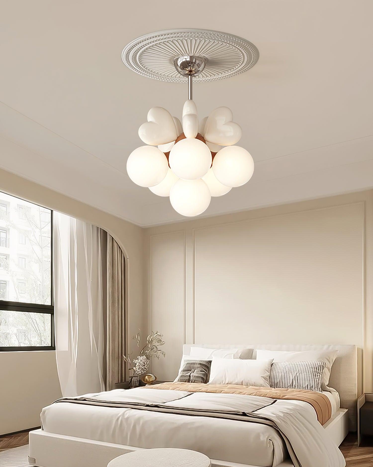 Lustre Cœur Accents Globe Nuances Espiègle Moderne