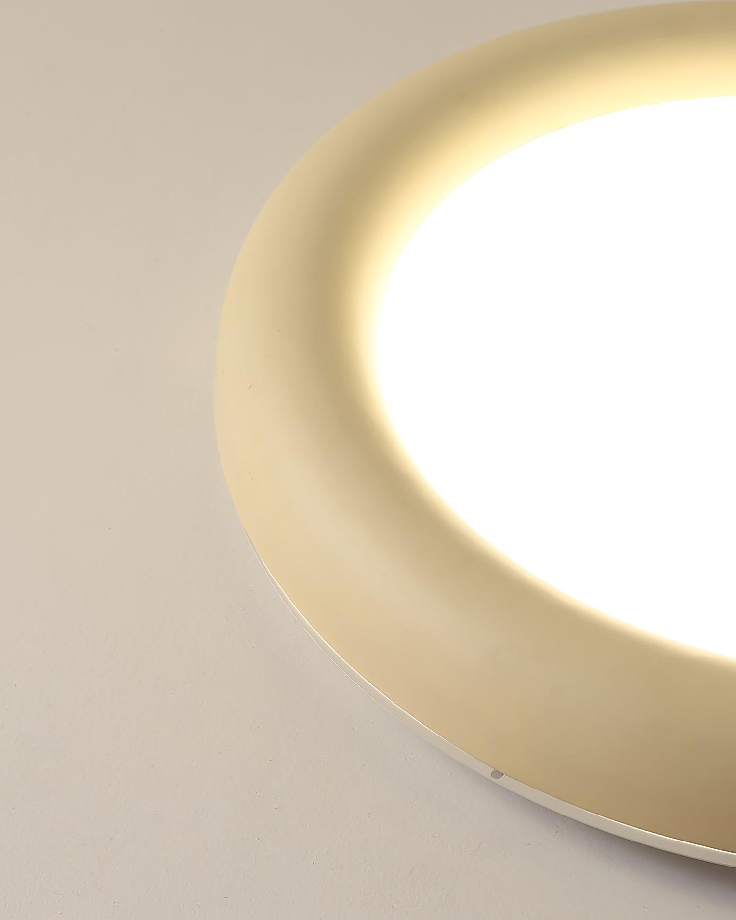 Lumence Plafonnier beige encastré avec rosace en acrylique minimaliste