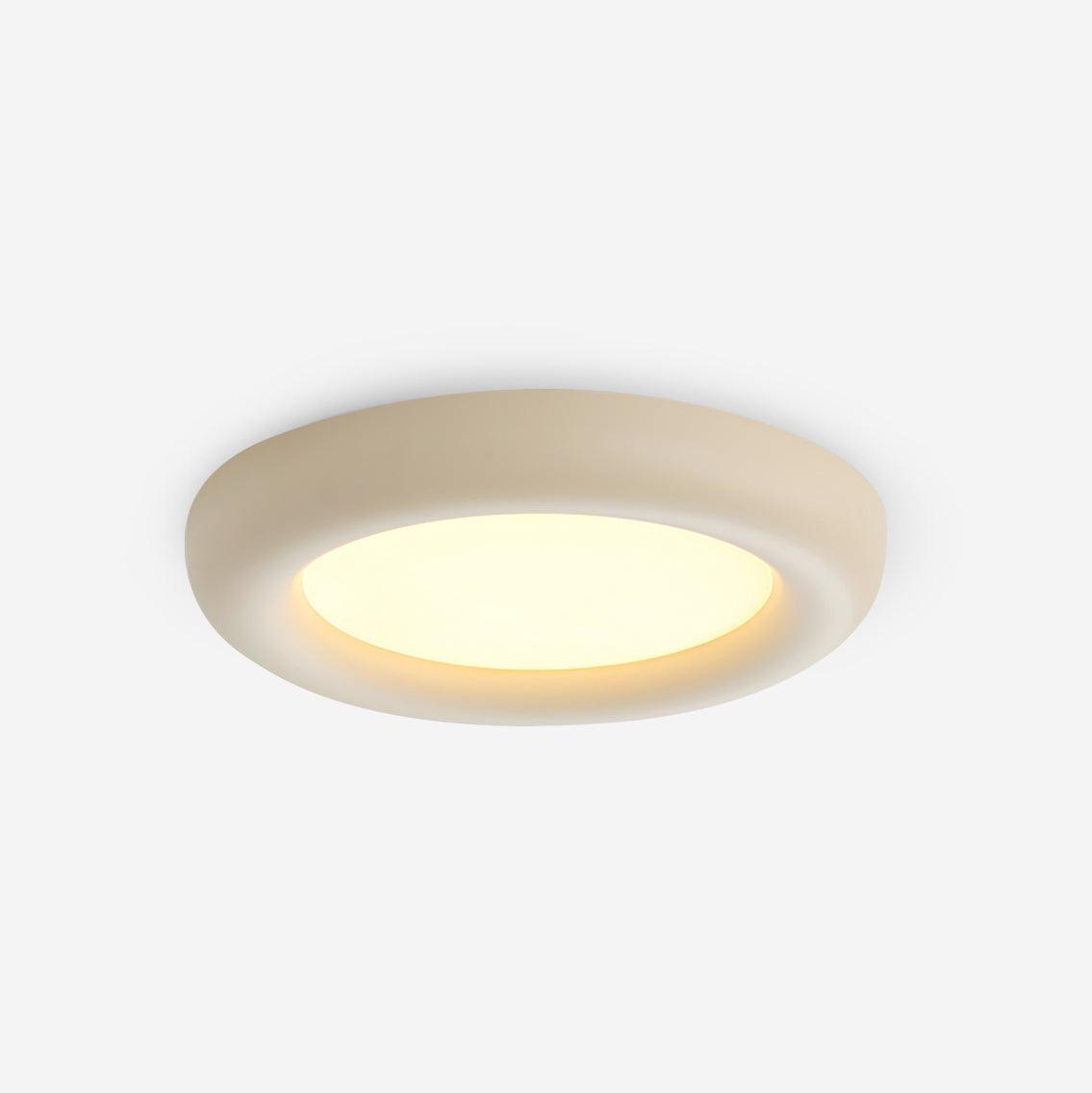 Lumence Plafonnier beige encastré avec rosace en acrylique minimaliste