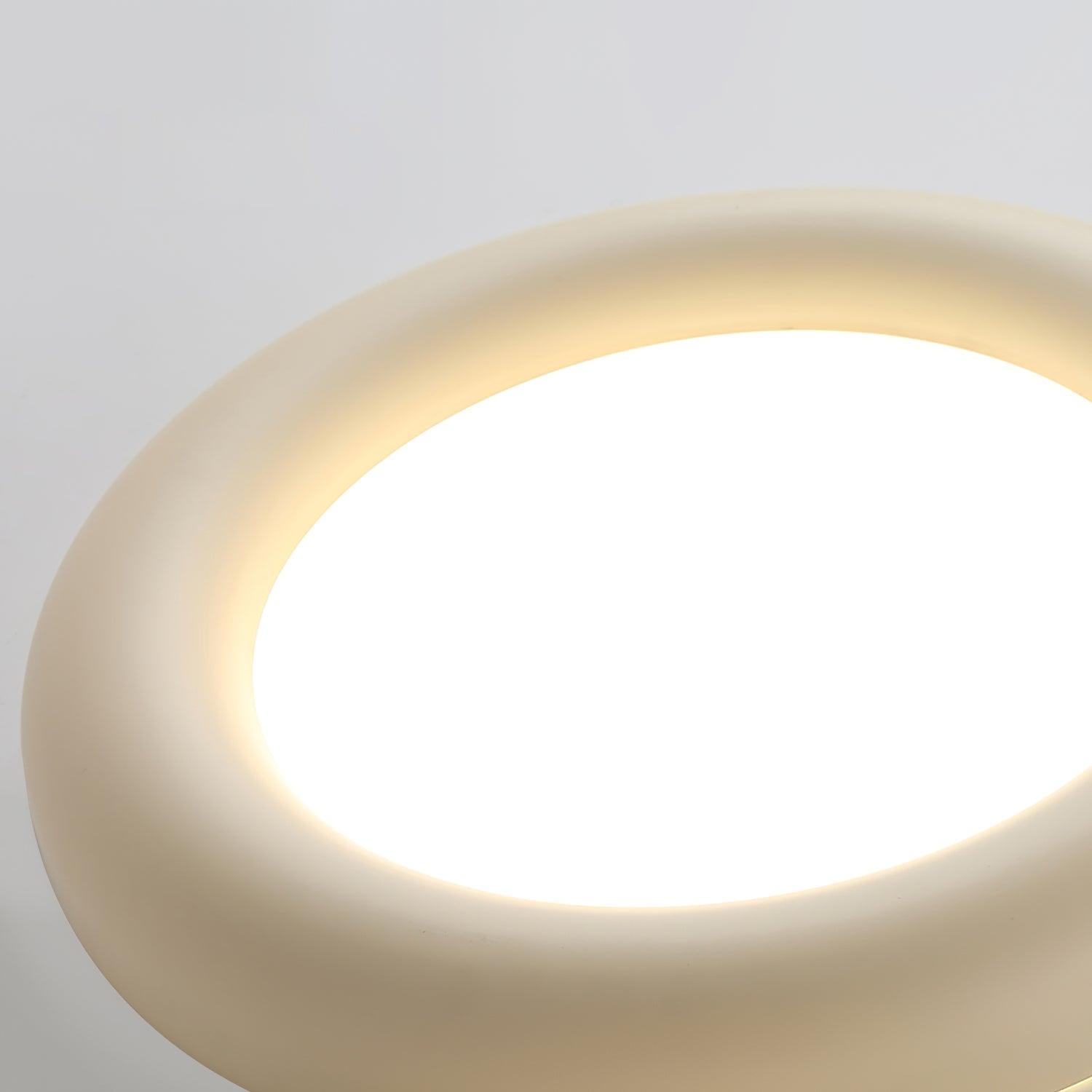 Lumence Plafonnier beige encastré avec rosace en acrylique minimaliste
