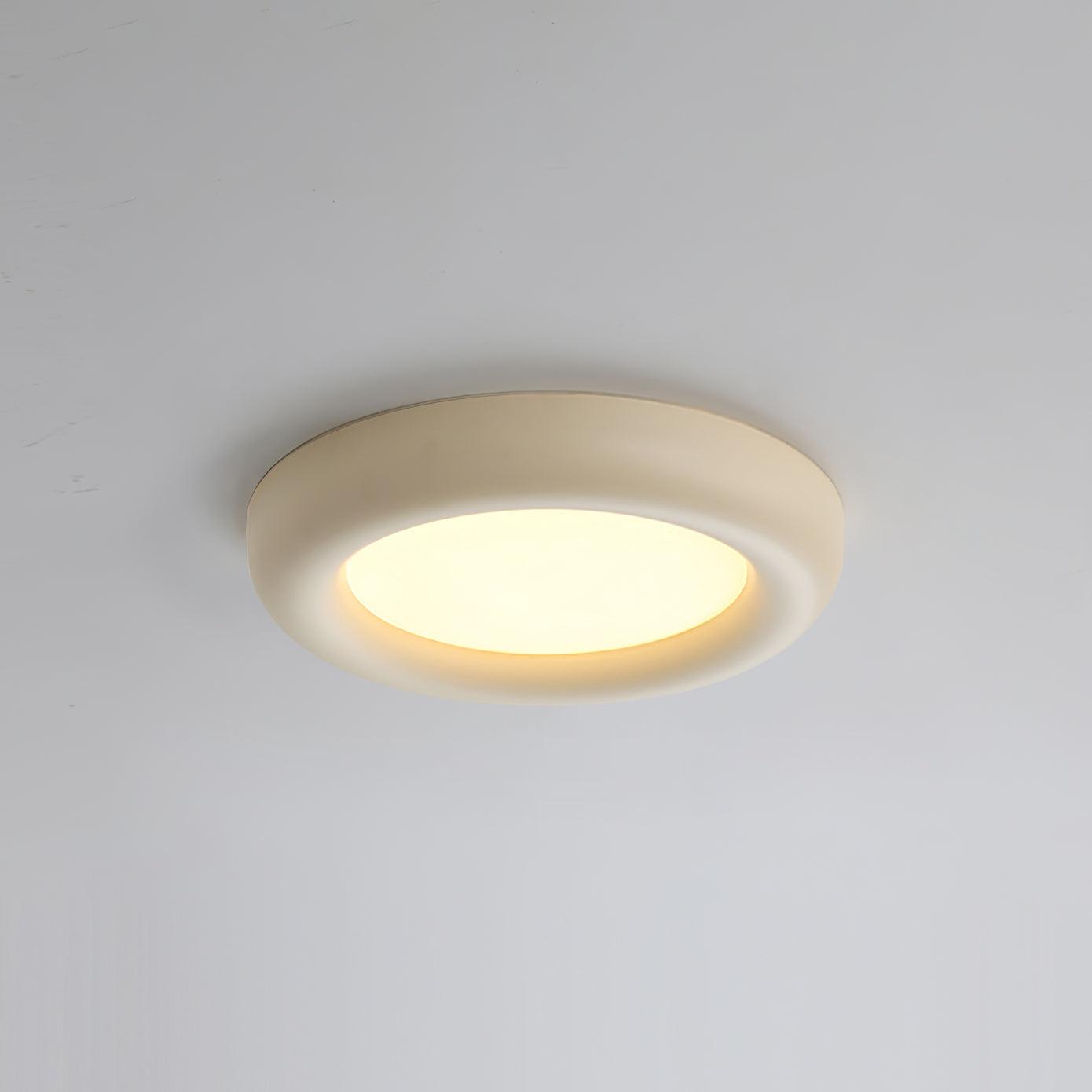 Lumence Plafonnier beige encastré avec rosace en acrylique minimaliste