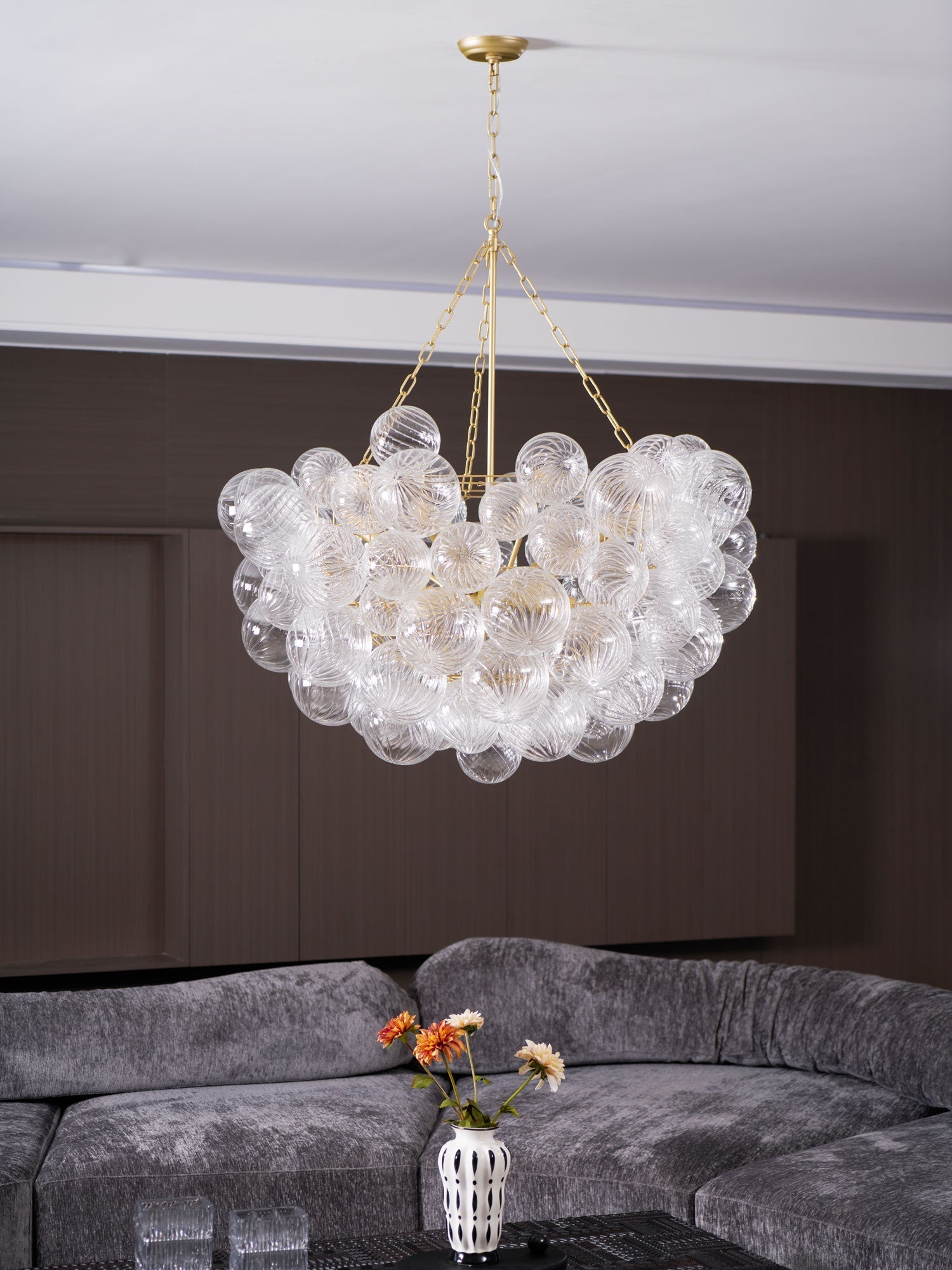 Talia Lustre Sphère en Verre Cascade