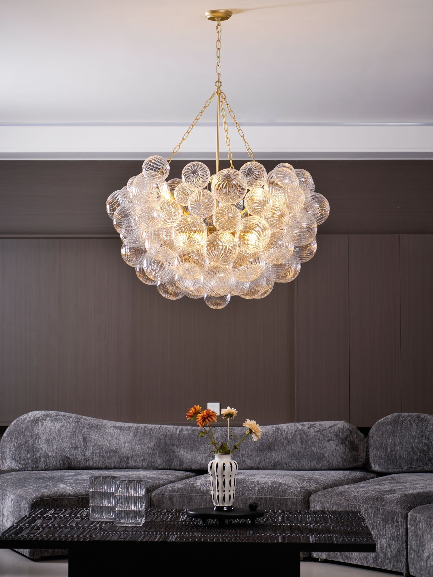 Talia Lustre Sphère en Verre Cascade