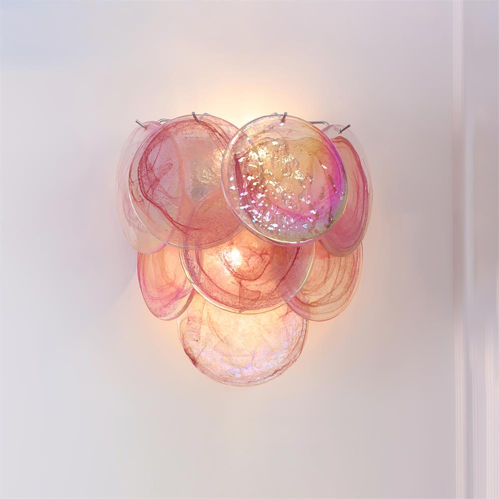 Opalara Applique Murale Coquillage Capiz Rose