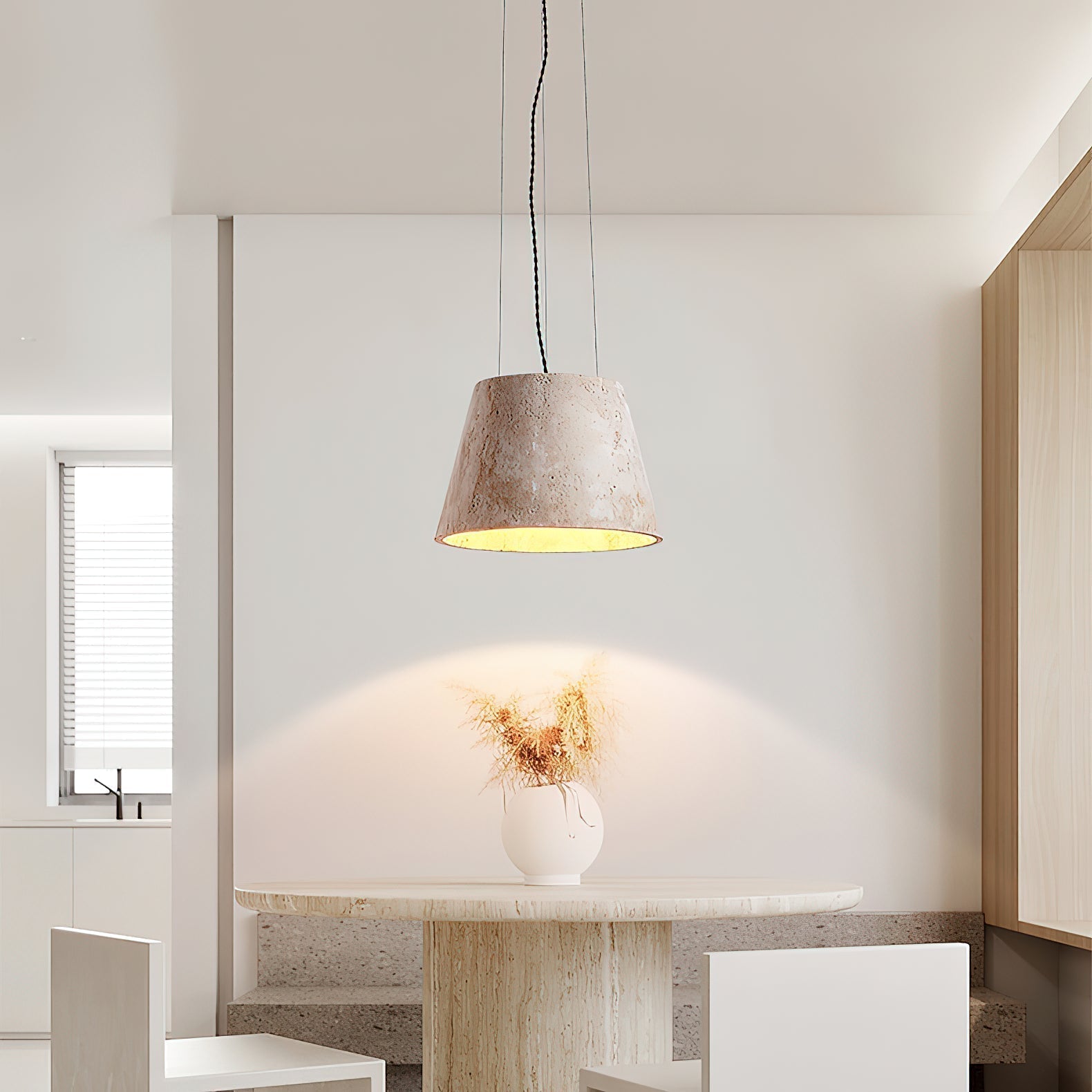 Ovelir Moderne Minimaliste Travertin Suspension
