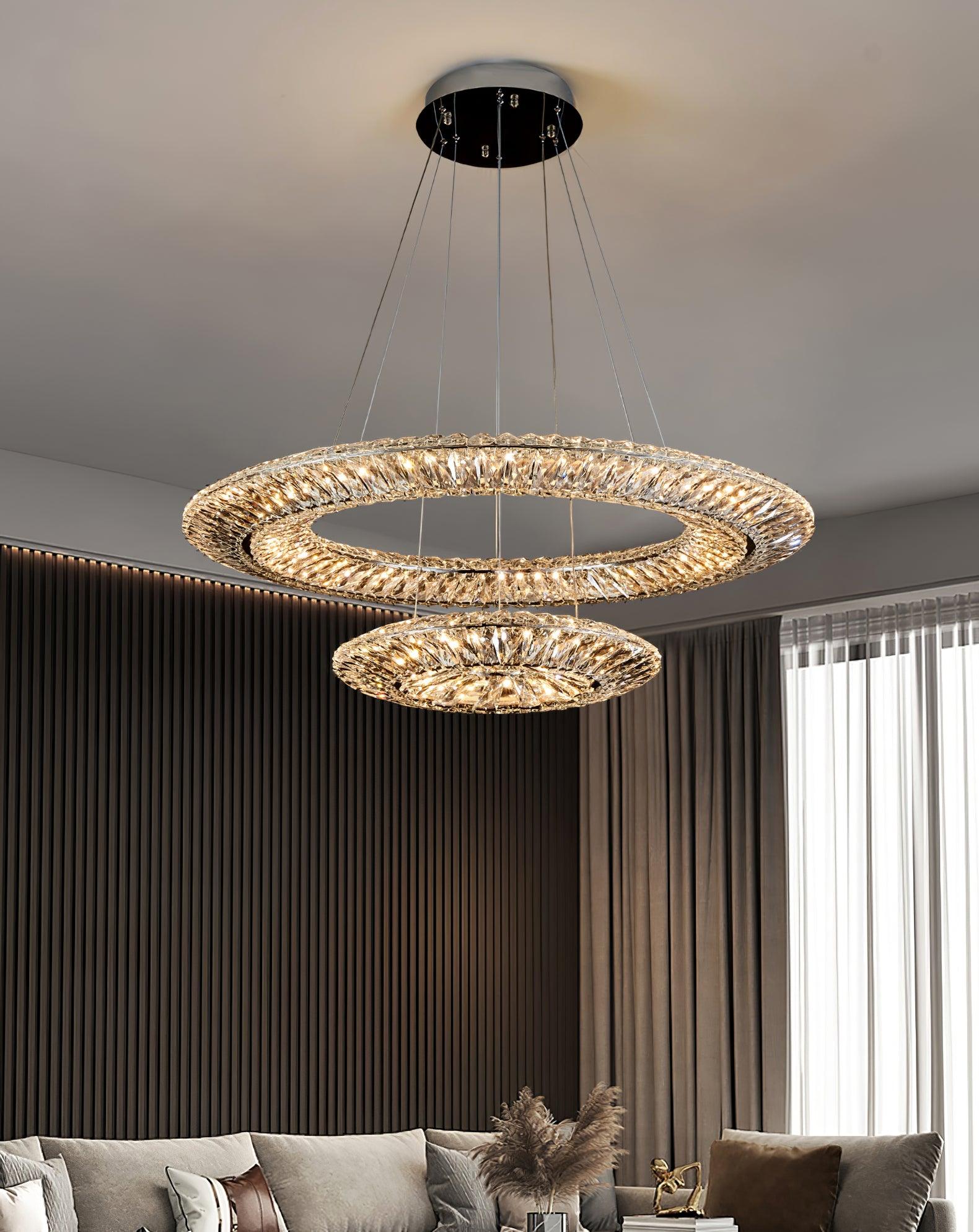 Lustra Lustre Géométrique Cristal LED Élégant