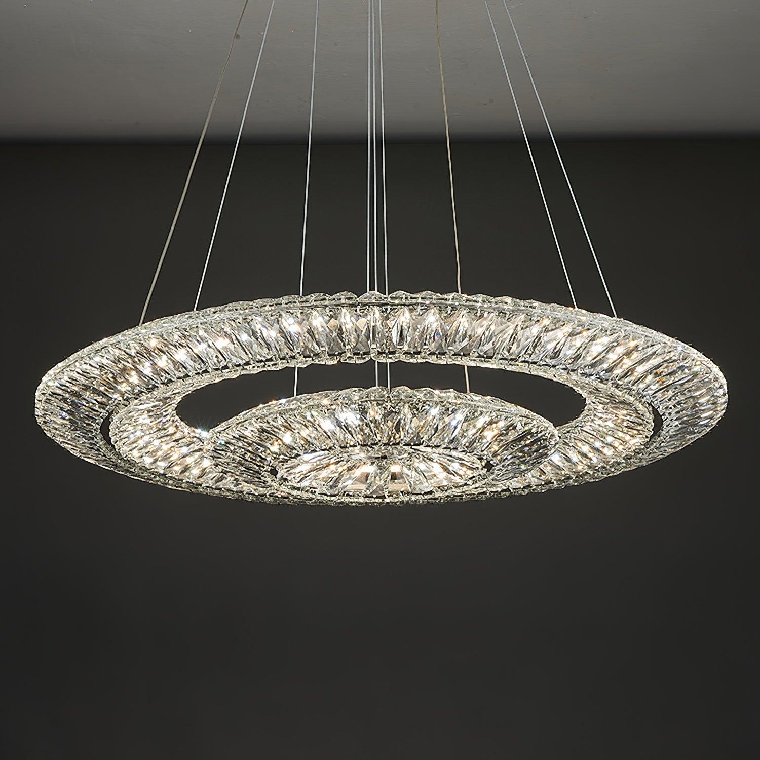 Lustra Lustre Géométrique Cristal LED Élégant