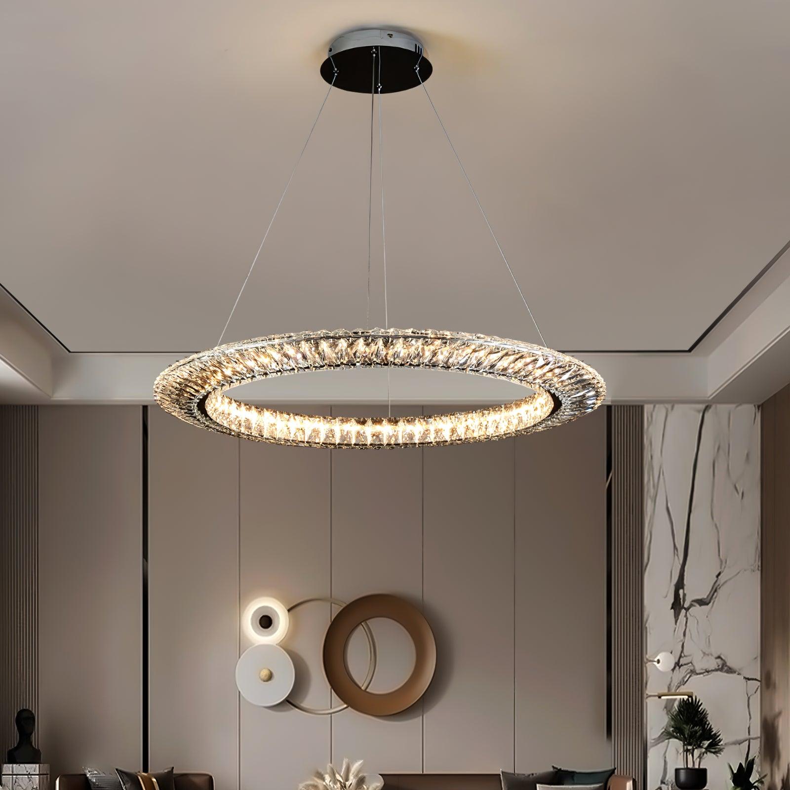 Lustra Lustre Géométrique Cristal LED Élégant