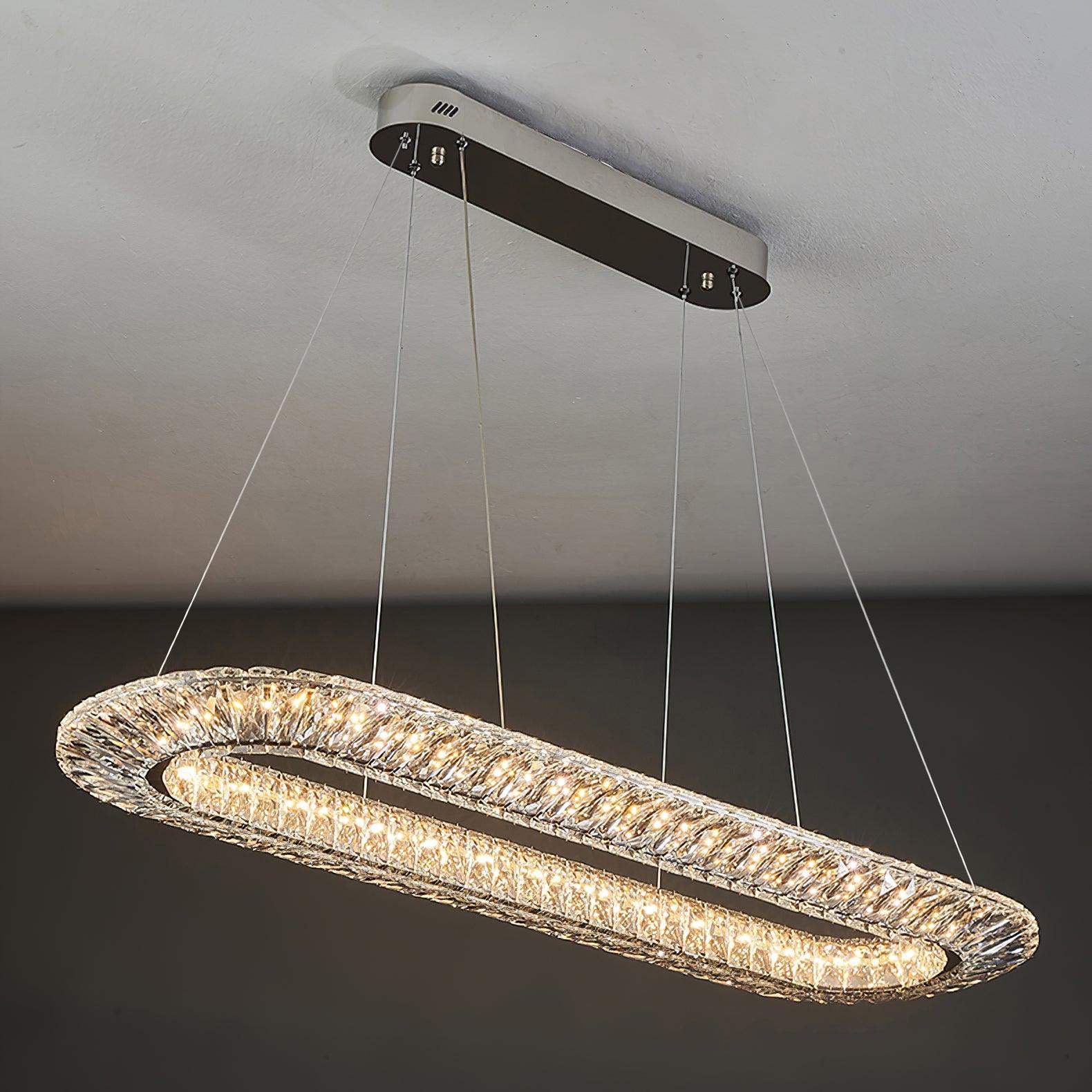 Lustra Lustre Géométrique Cristal LED Élégant
