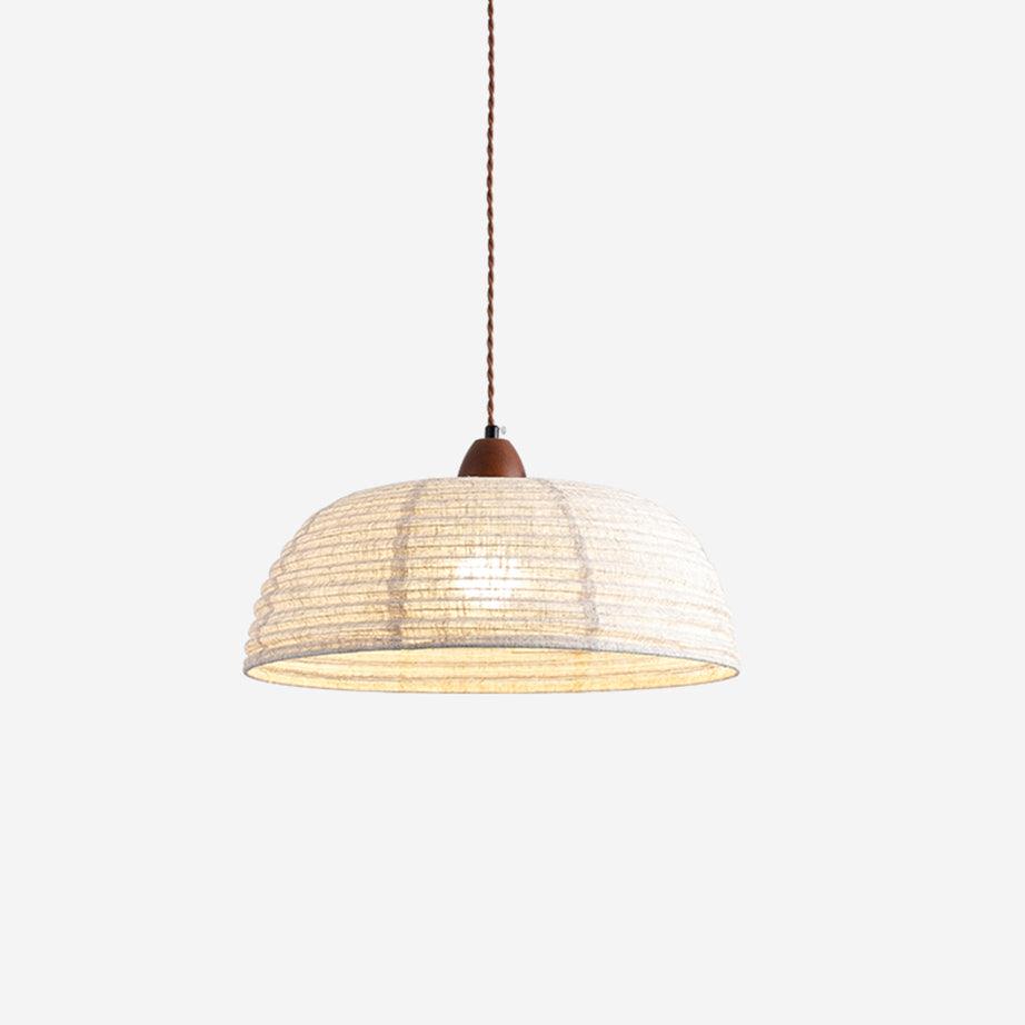 Evano Lustra Lampe Suspendue Dôme Tissé Élégante
