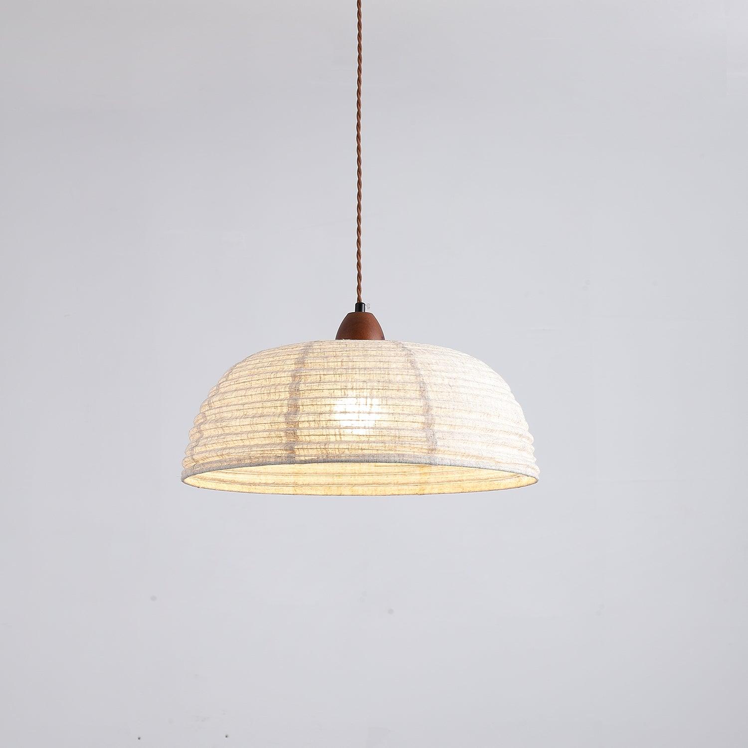 Evano Lustra Lampe Suspendue Dôme Tissé Élégante