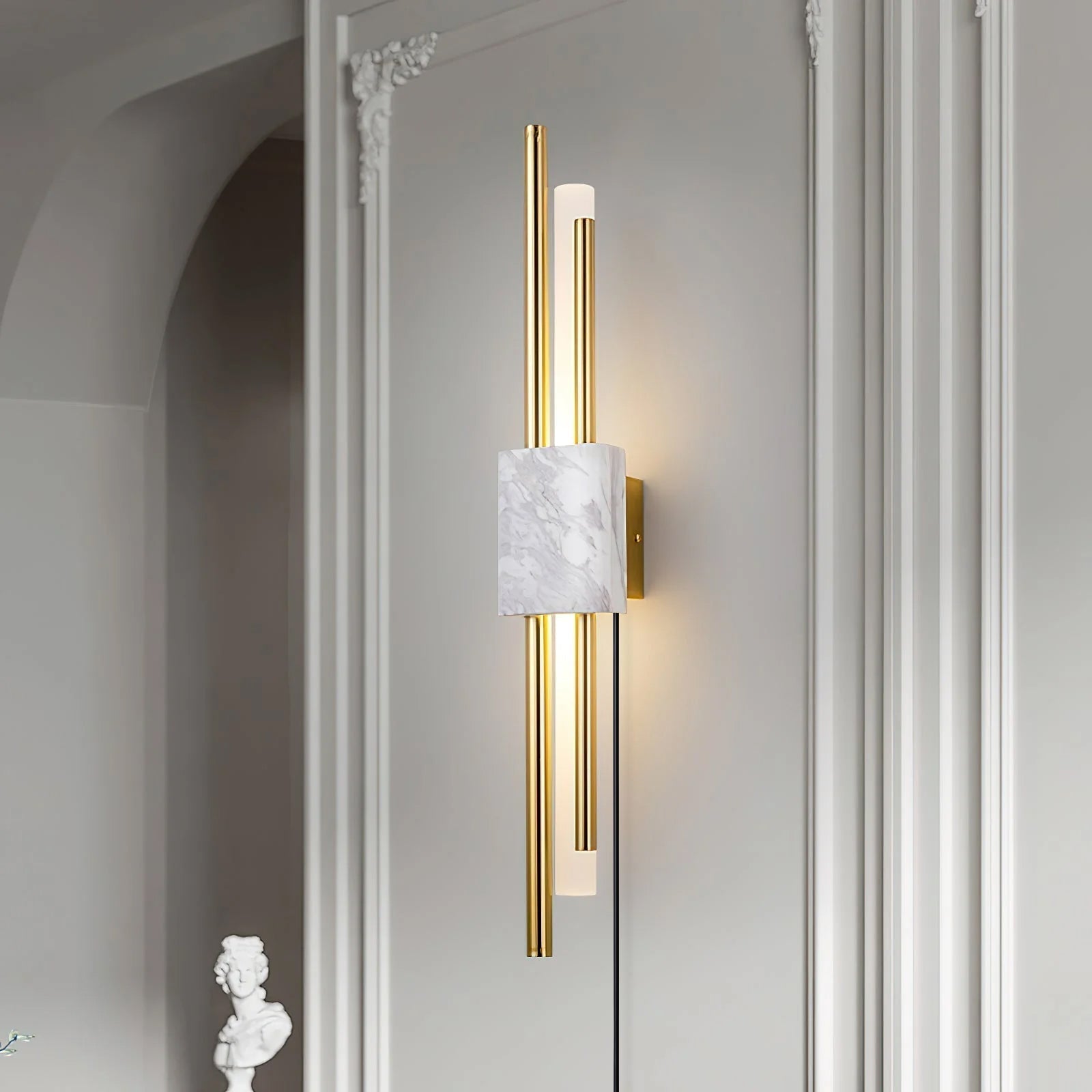 Trista Premium Nordic Art Plug In Marble Wall Light