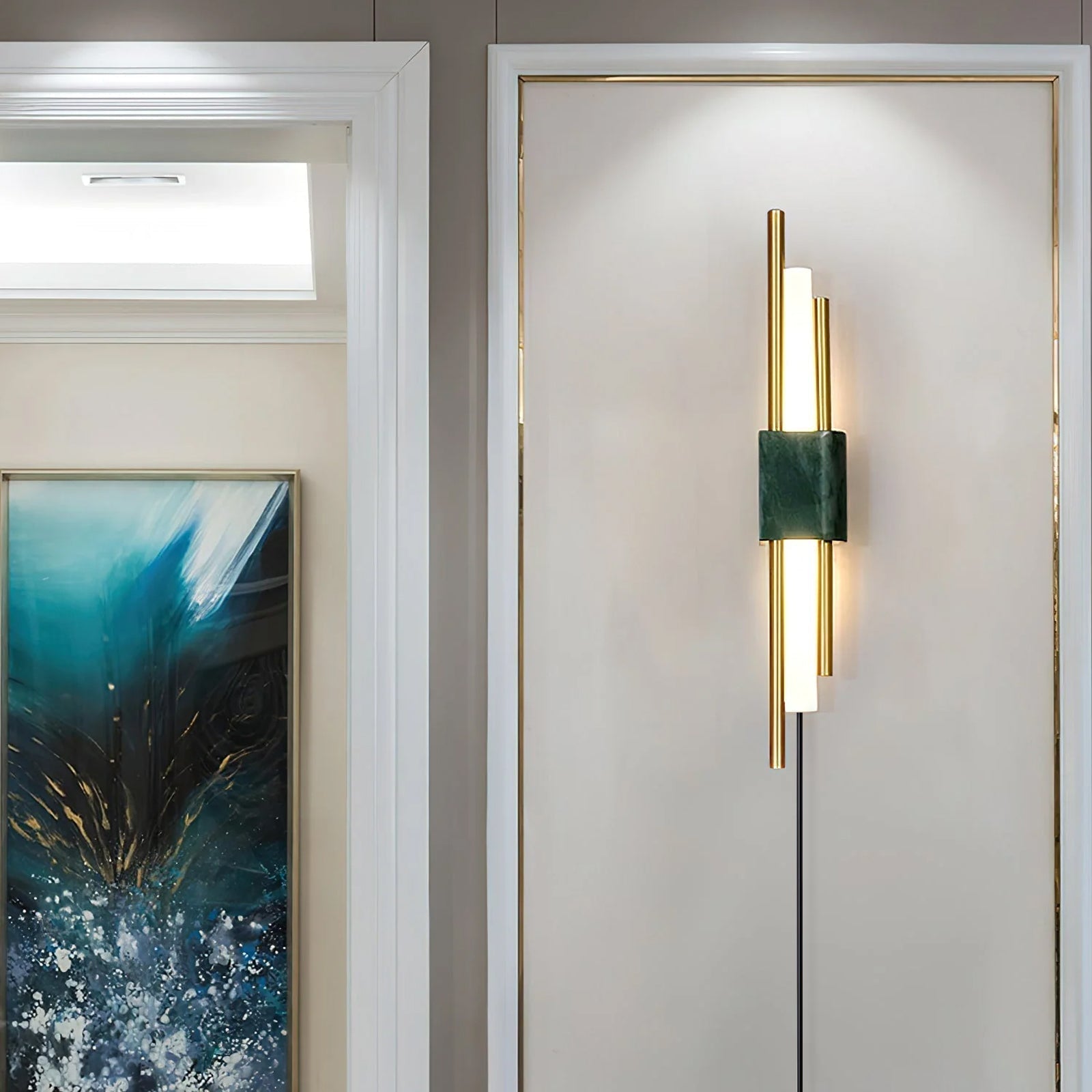Trista Premium Nordic Art Plug In Marble Wall Light