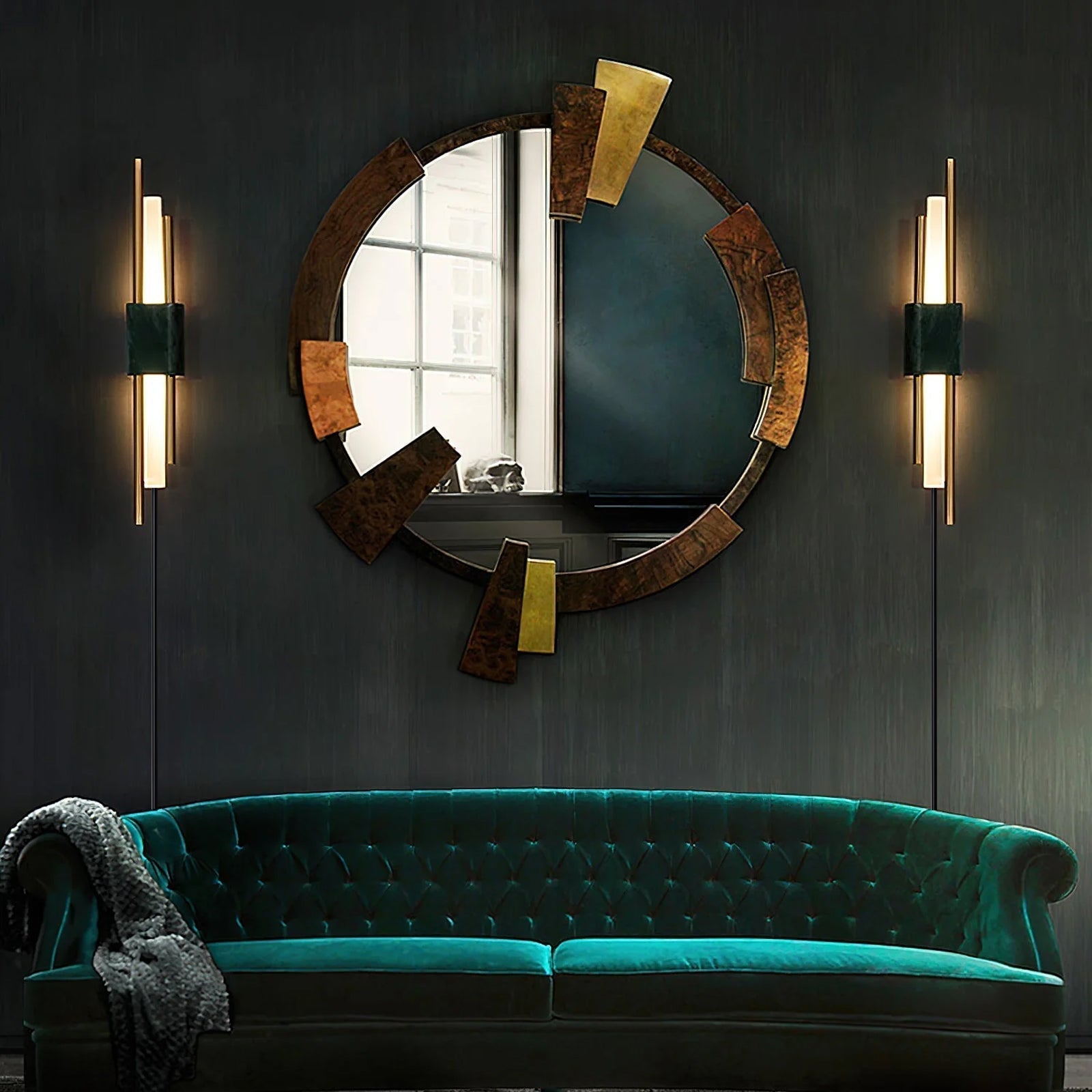 Trista Premium Nordic Art Plug In Marble Wall Light