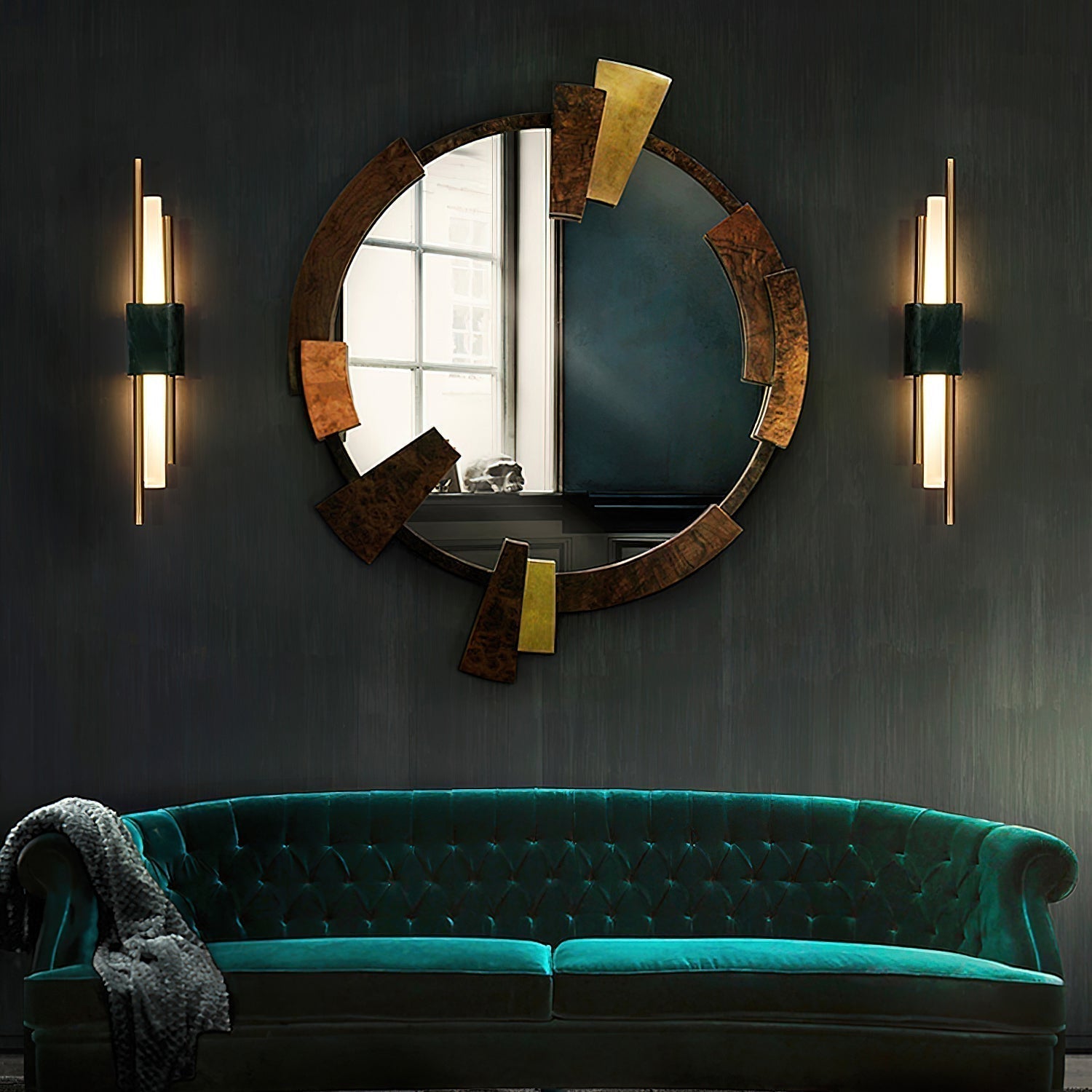 Trista Premium Nordic Art Plug In Marble Wall Light