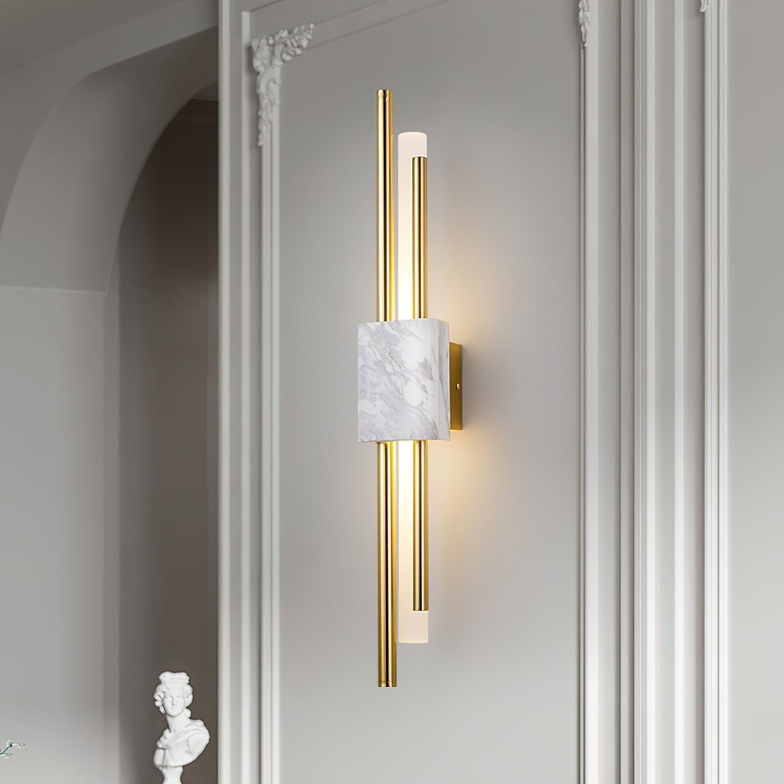 Trista Premium Nordic Art Plug In Marble Wall Light